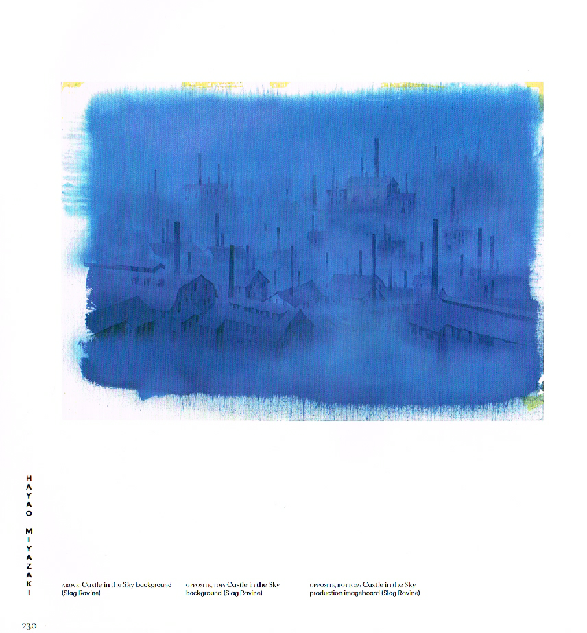 hayao miyazaki,the art of hayao miyazaki,castle in the sky background art,castle in the sky concept art