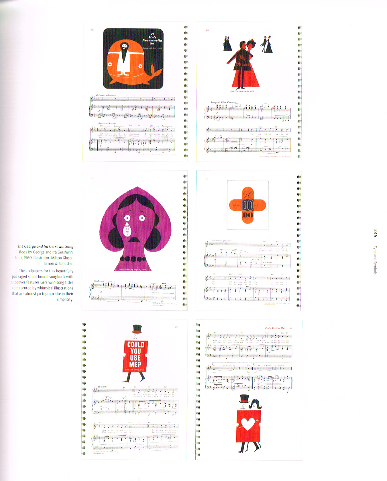 pop milton glaser,the art of milton glaser,the George and ira Gershwin song book 1960