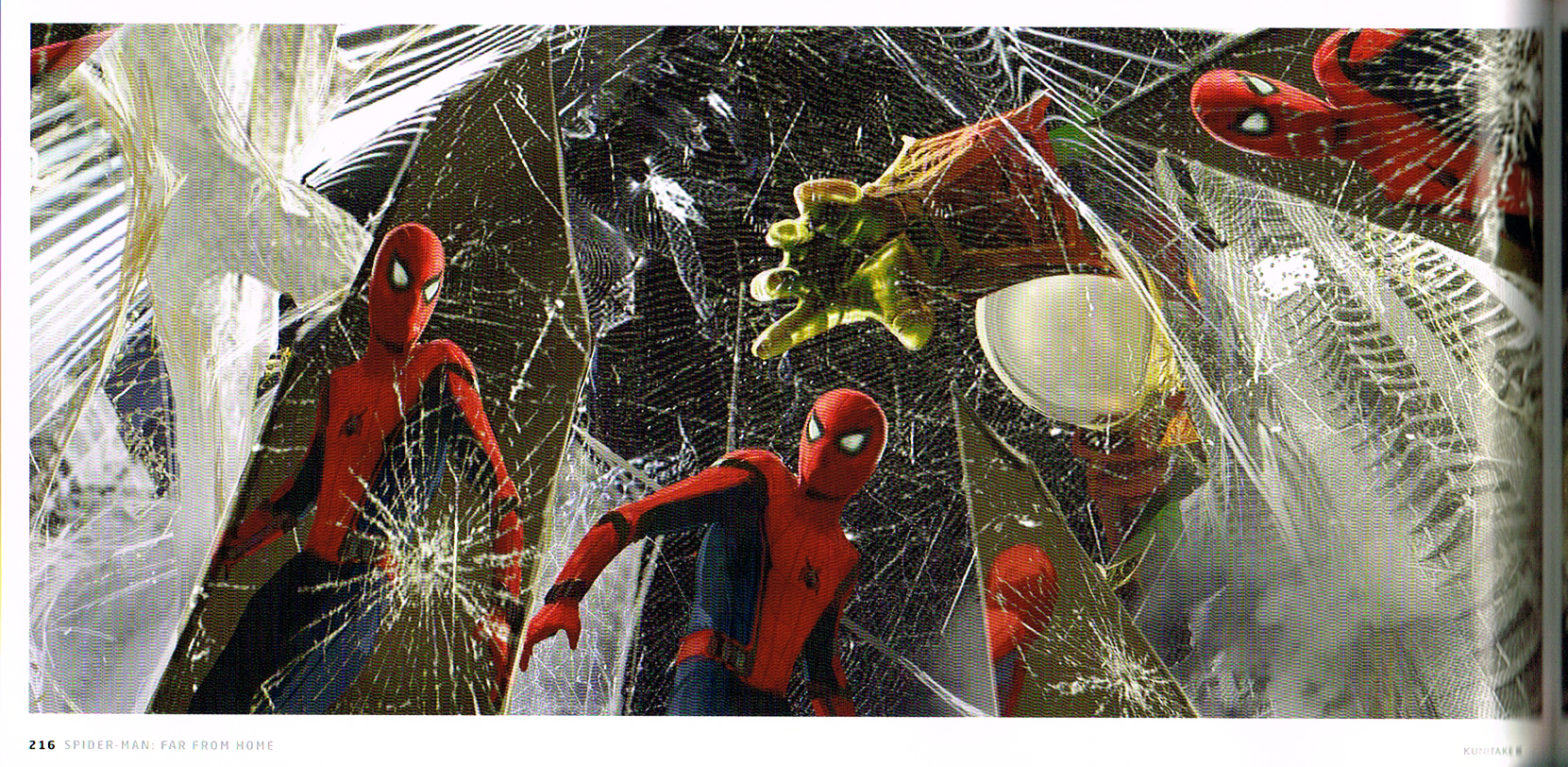 the art of Spiderman far from home, marvels Spiderman far from home art book,spiderman far from home concept art,spiderman production art,tani kunitake spiderman art,tani kunitake art