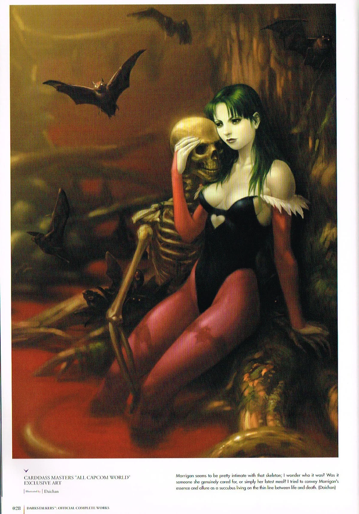 the art of darkstalkers,darkstalkers official complete works,daichan art