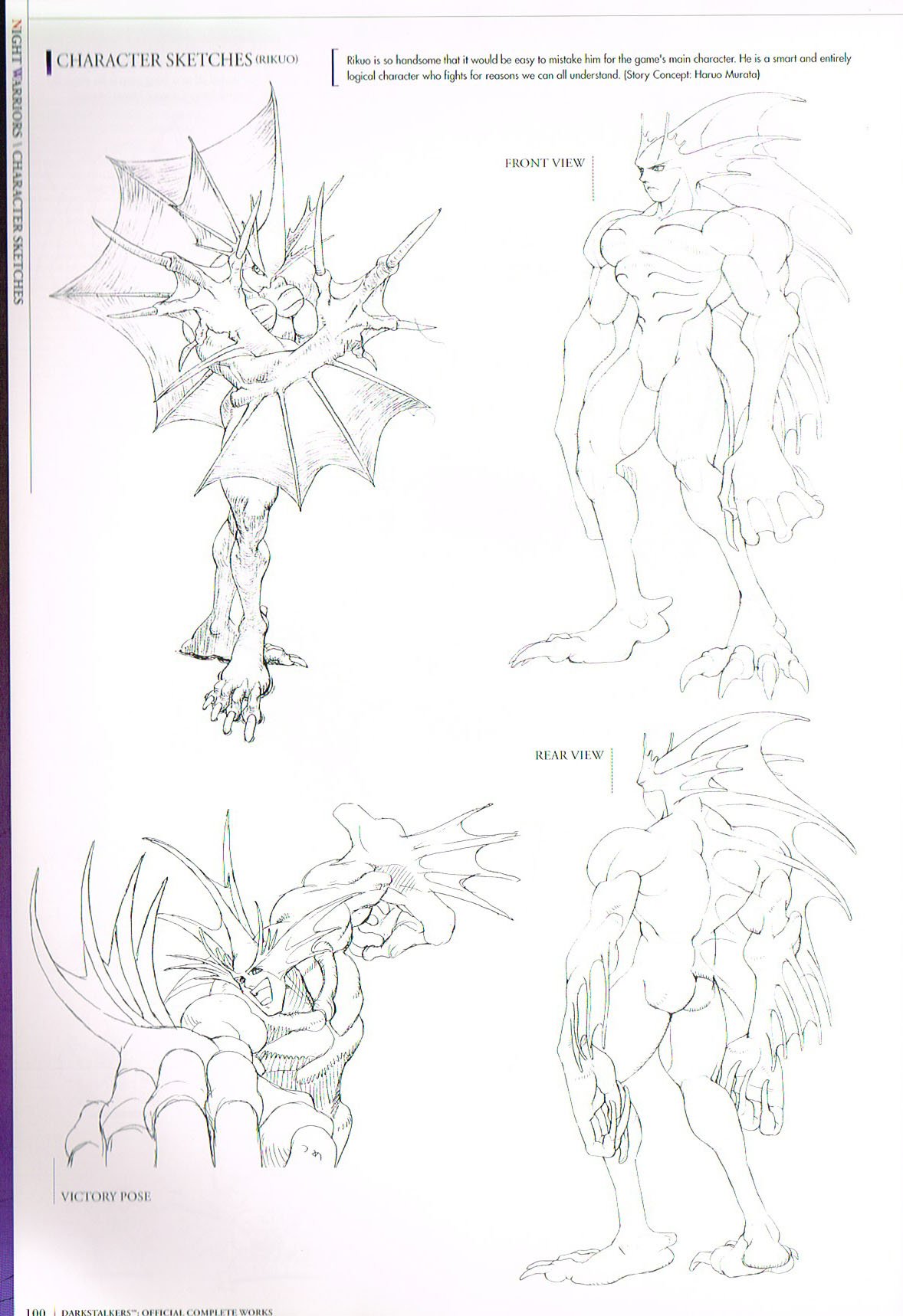 darkstalkers official complete works,the art of darkstalkers,capcom art,gouda cheese bengus art,rukio darkstalkers