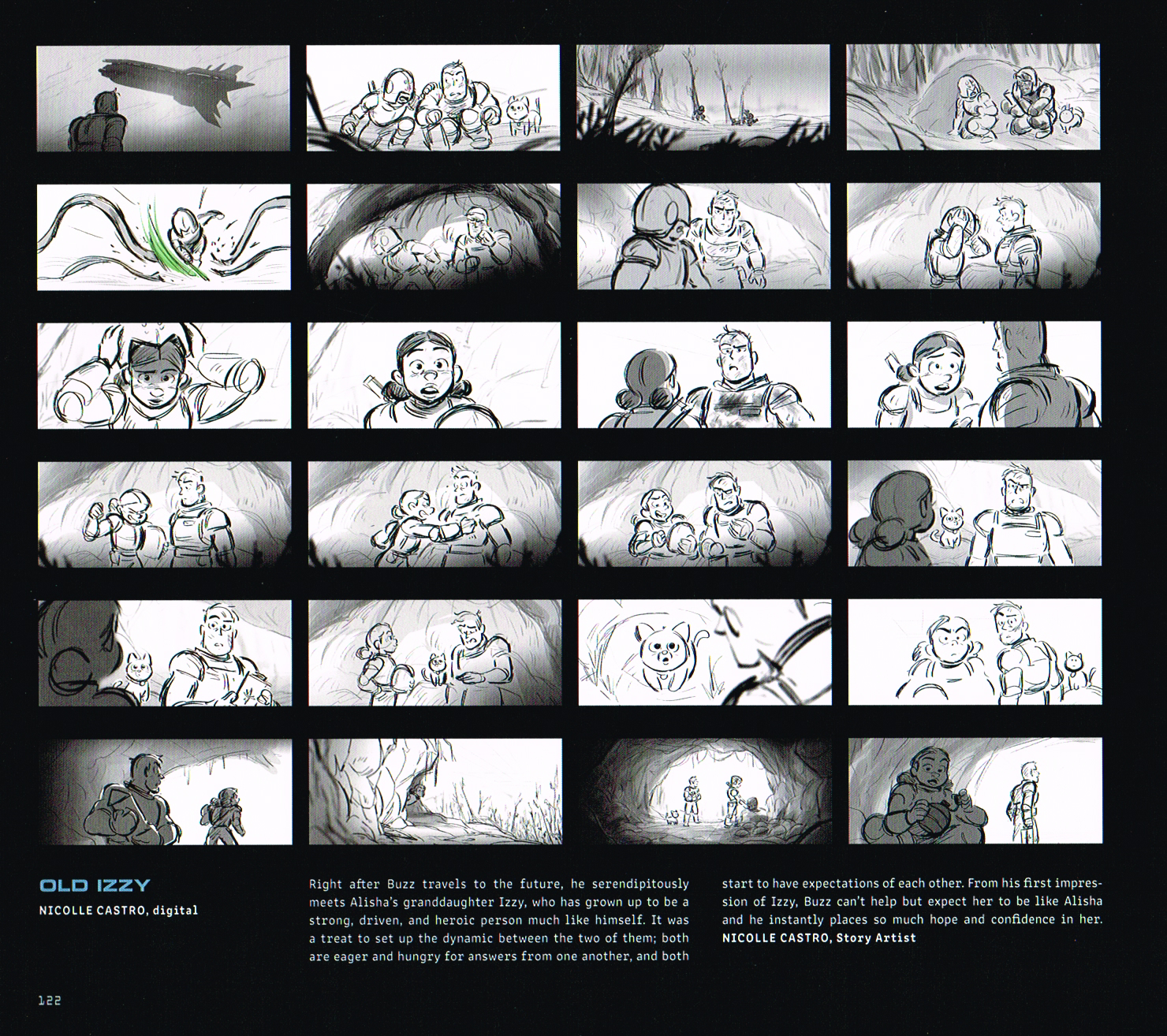 the art of lightyear,pixars lightyear,lightyear concept art,lightyear art,pixar art,nicolie castro,old izzy storyboards lightyear,lightyear storyboards