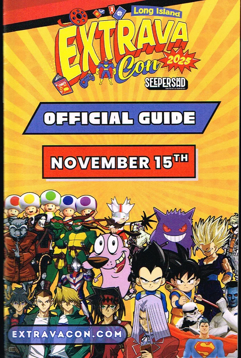 extravacon 2025 guide cover,convention cover