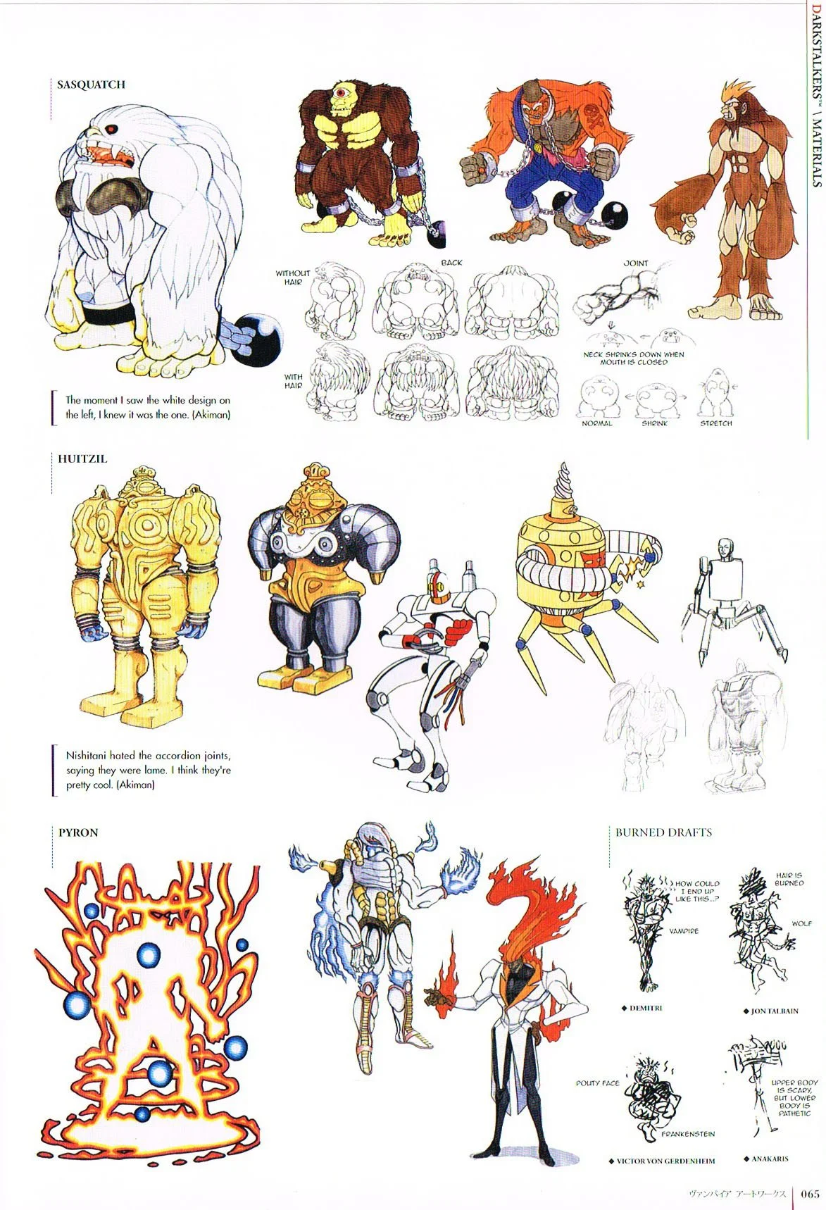 the art of darkstalkers,darkstalkers official complete works book,darkstalkers concept art,darkstalkers character designs akiman,akiman darkstalkers concept art
