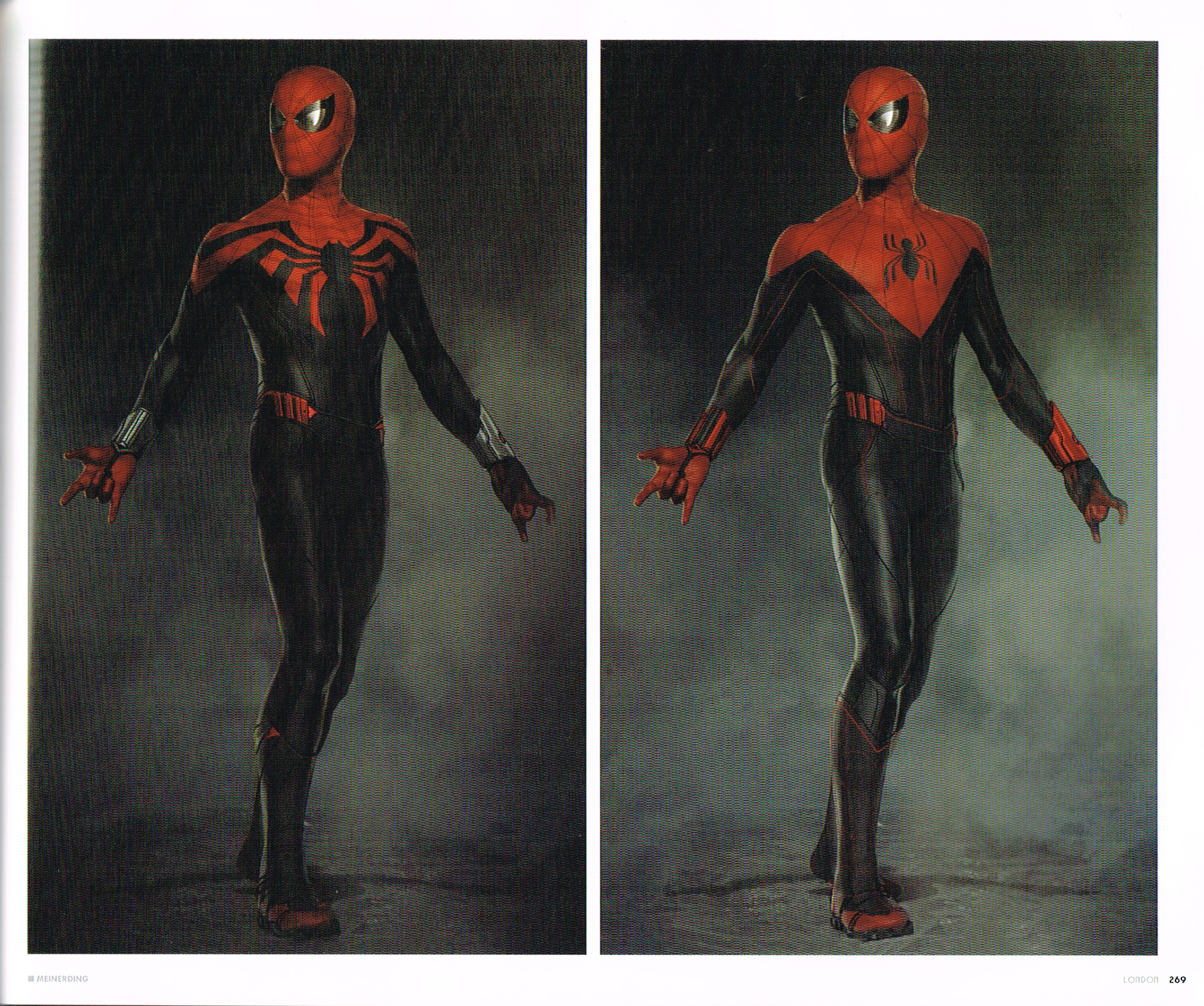 the art of spiderman far from home,spiderman far from home concept art,spiderman films concept art,spiderman suit concept art,spider suit concept art,ryan meinerding spiderman concept art,ryan meinderding art
