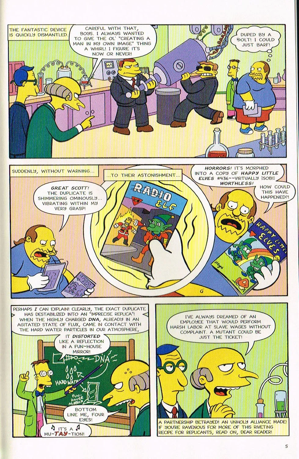 simpsons tree house of horror comic,Catastrophe in Substitute Springfields simpsons comic,simpsons comic 7,bart simpsons comic,tree house of horror art,tree house of horror,mark hamill,bill morrison,jason ho,mike rote,art ueve,karen bates