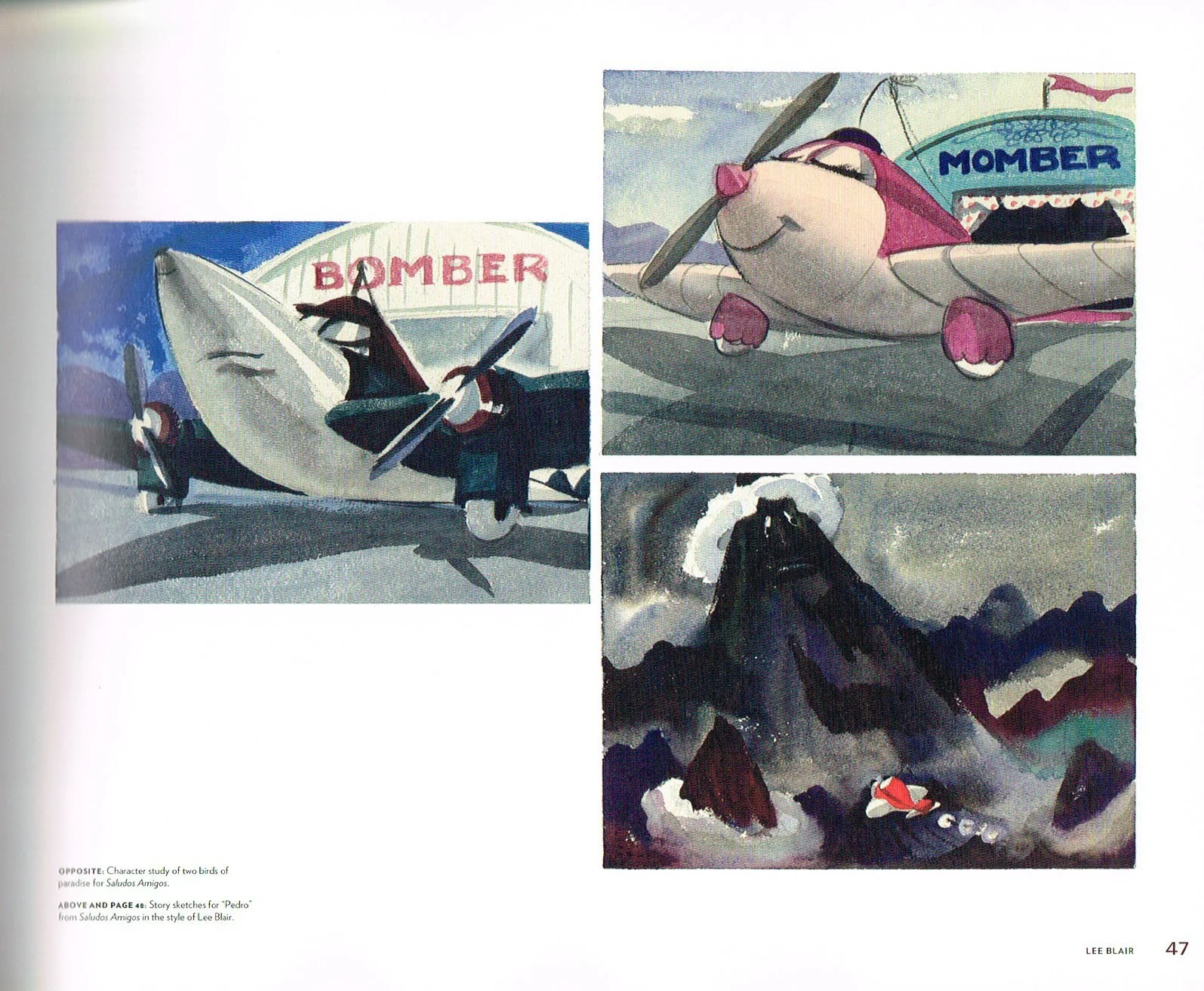 the art of lee blair,disney water color art lee blair,lee blair art,they drew as they pleased the hidden art of disneys mid century era the 1950s and 1960s,pedro from saludos amigos lee blair art,saludos amigos lee blair art,