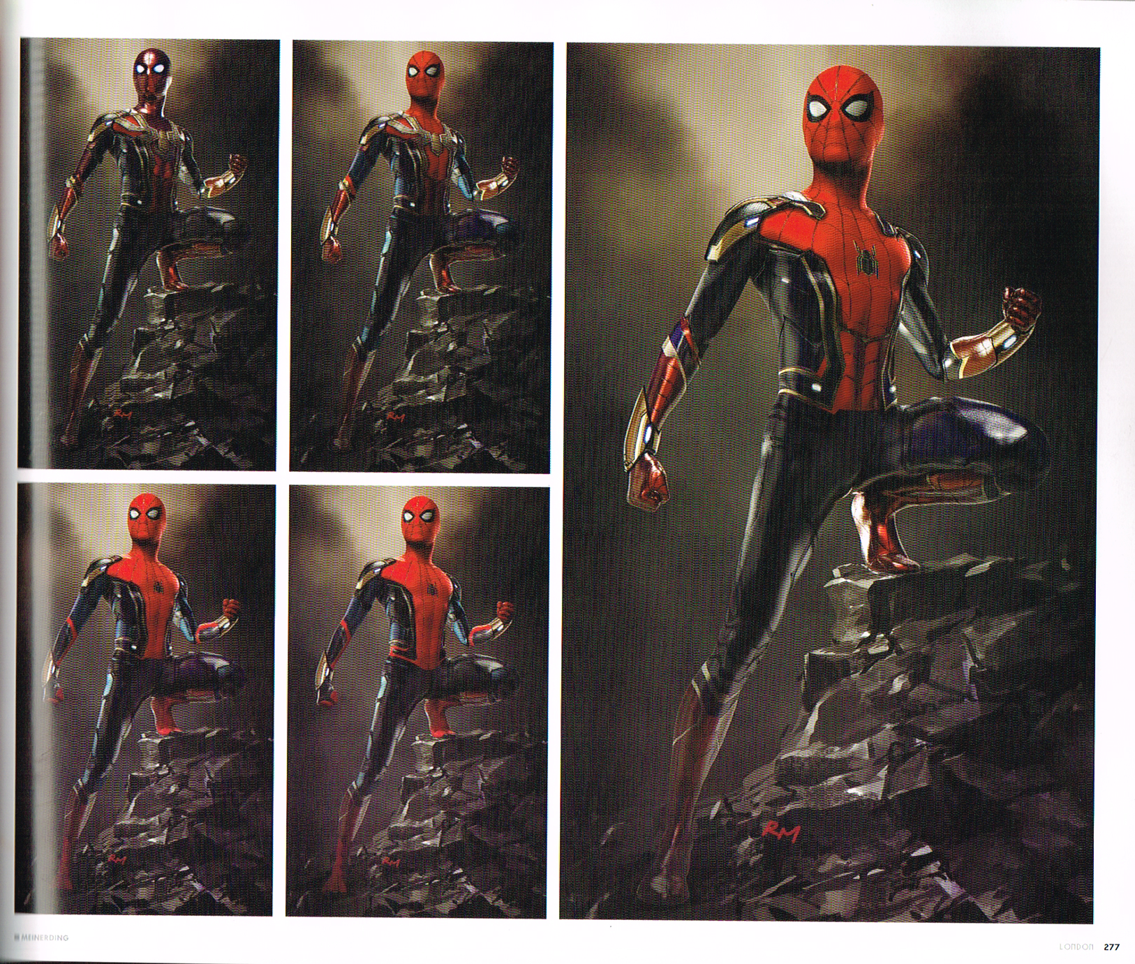 ryan meinerding,the art of spiderman far from home,spiderman far from home art,spiderman concept art,marvel spiderman movie art,spiderman far from home concept art,spiderman art,spiderman suit art