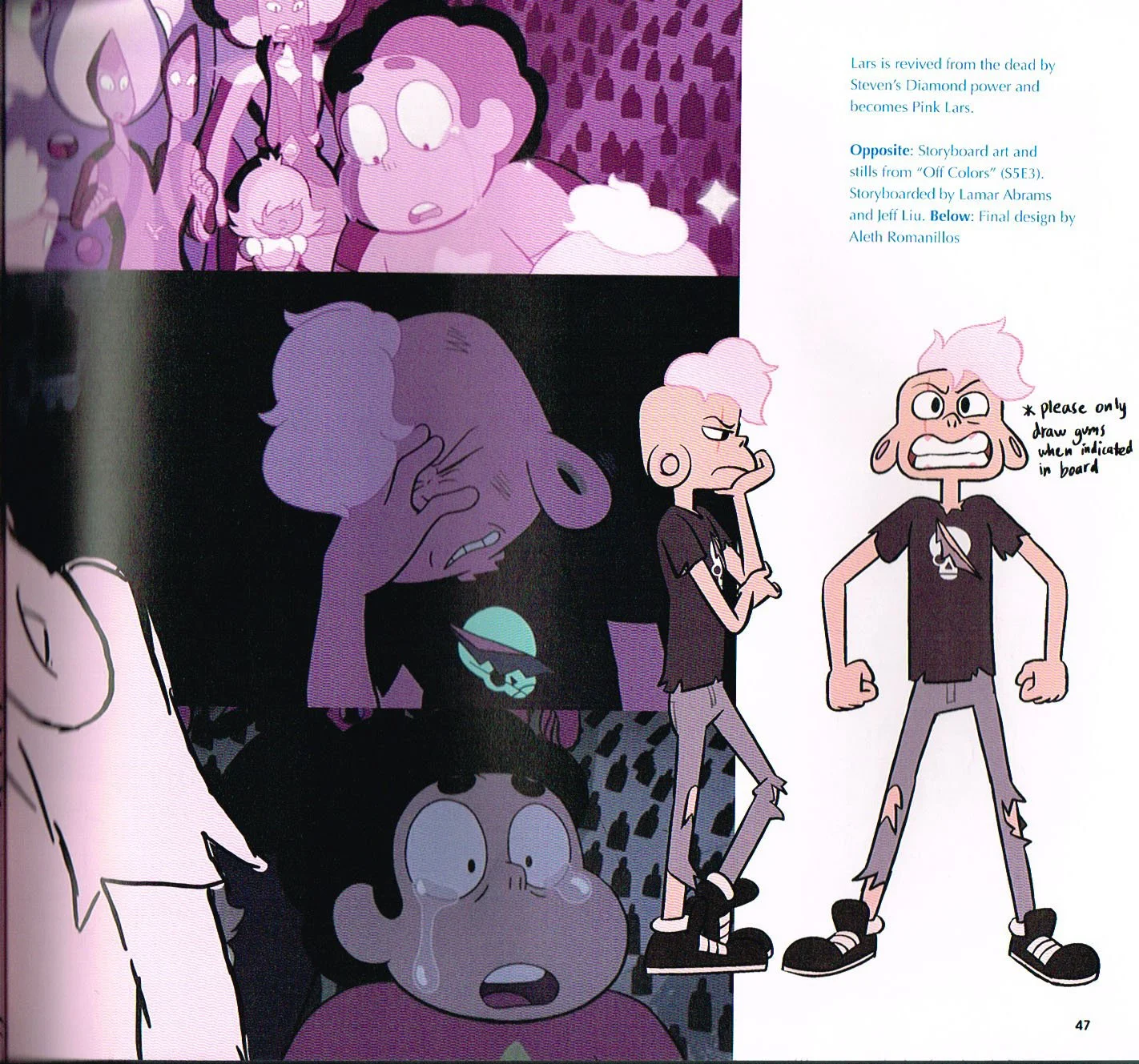 the art of steven universe,steven universe end of an era,pink lars steven universe,lamar abrams,jeff liu,aleth romanillos