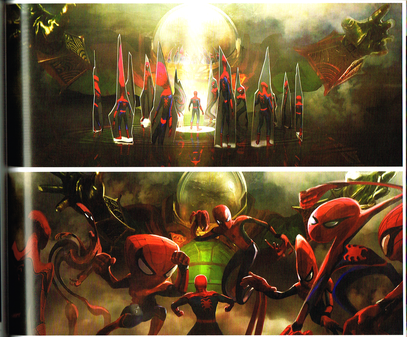 the art of Spiderman far from home, marvels Spiderman far from home art book,spiderman far from home concept art,spiderman production art,tani kunitake spiderman art,tani kunitake art