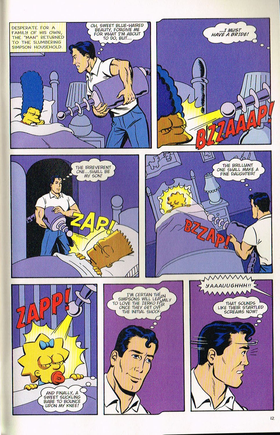 simpsons tree house of horror comic,Catastrophe in Substitute Springfields simpsons comic,simpsons comic 7,bart simpsons comic,tree house of horror art,tree house of horror,mark hamill,bill morrison,jason ho,mike rote,art ueve,karen bates