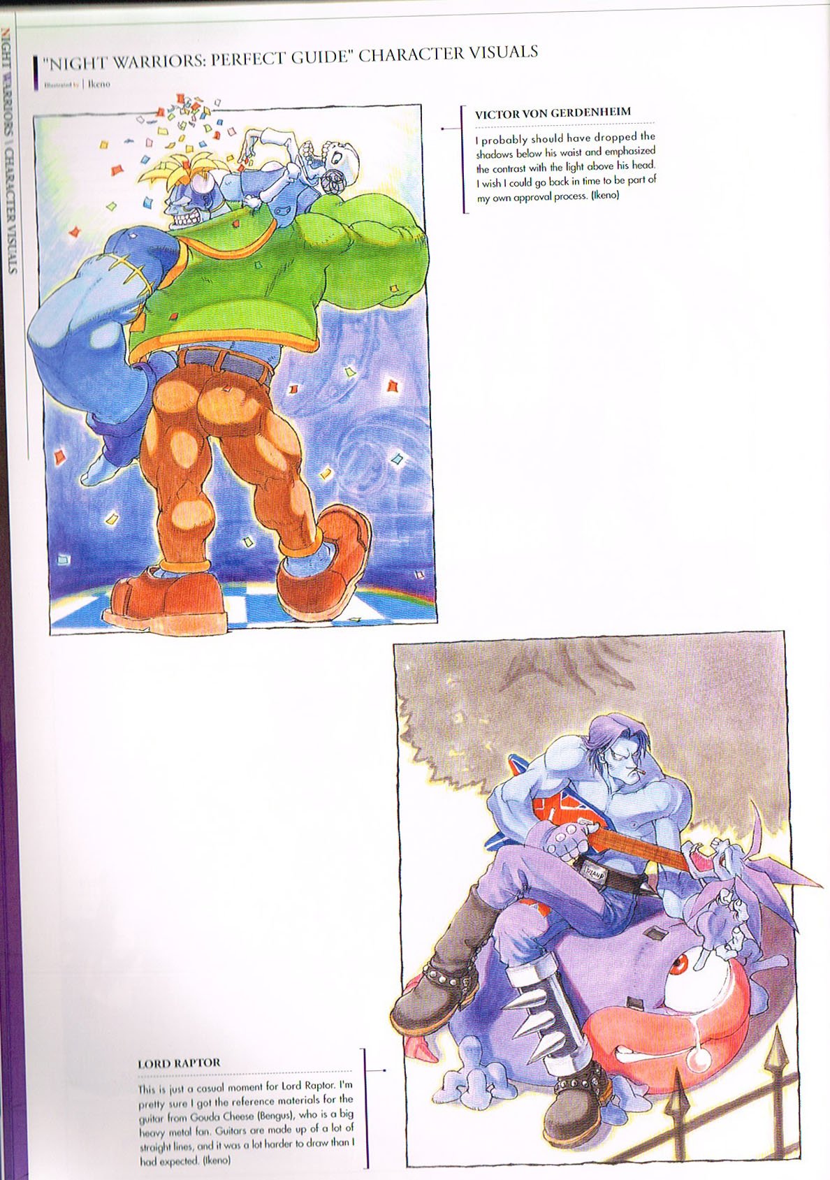 the art of darkstalkers,darkstalkers official complete works,darkstalkers art,ikeno darkstalkers,gouda cheese bengus art,victor von gerdenheim darkstalkers,lord raptor darkstalkers