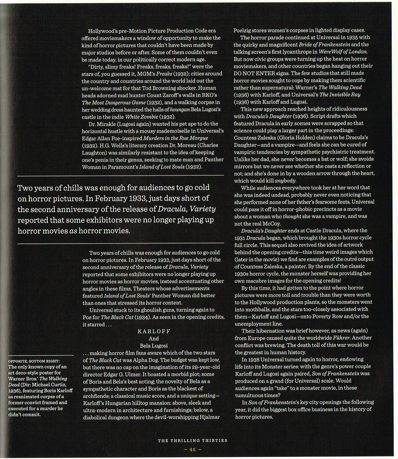 art of horror movies an illustrated history,art of horror movies,horror movies posters,thrilling thirties chapter