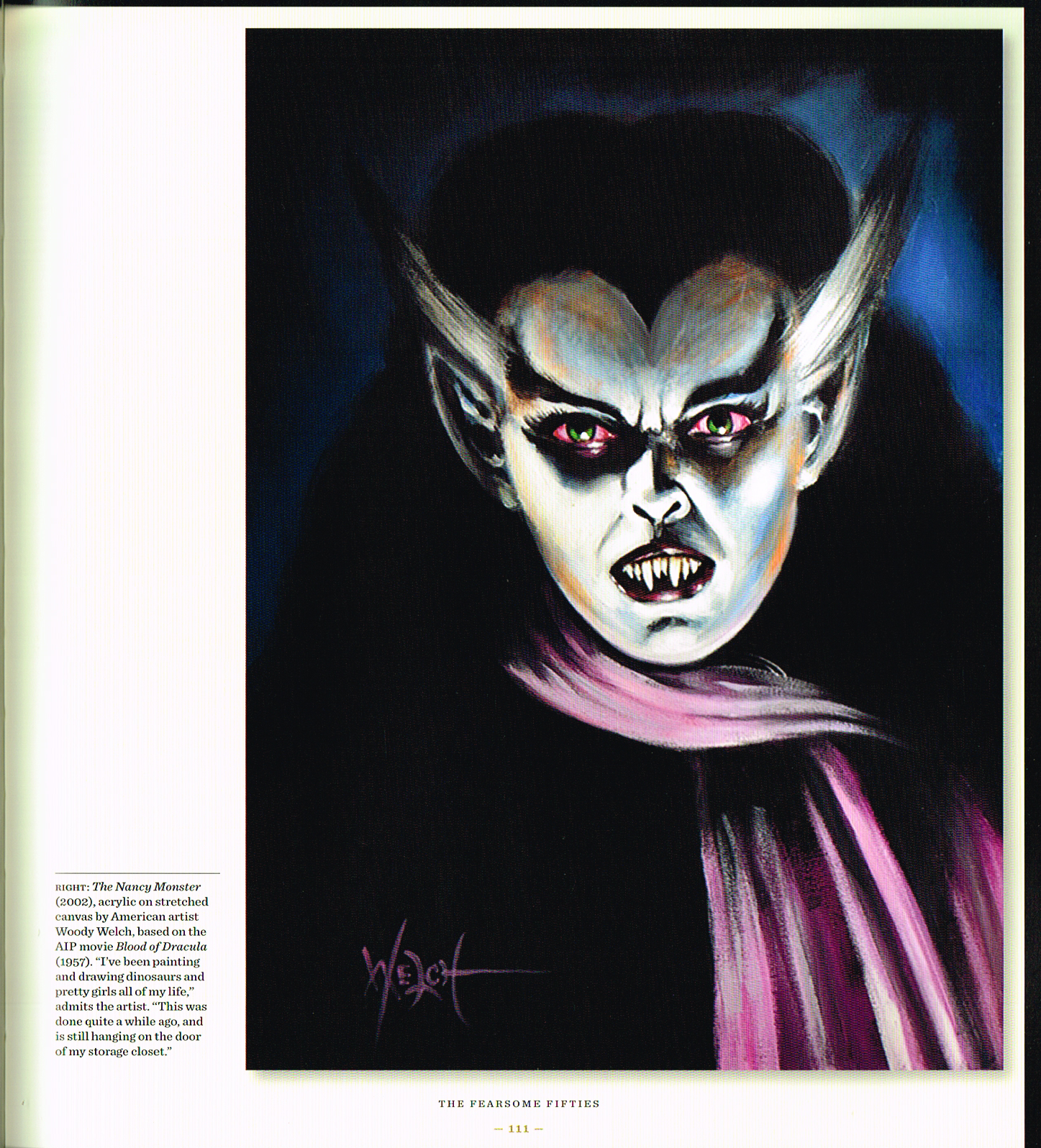 the art of horror movies,the art of horror movies an illustrated history,nancy monster poster by woody welch 2002