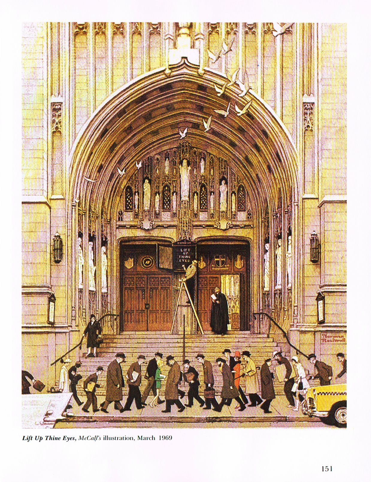 the art of norman rockwell,norman Rockwells faith in america,norman rockwell paintings, lift up thine eyes 1969 painting