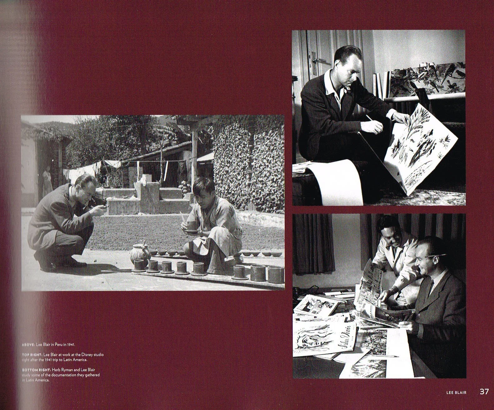 they drew as they pleased the hidden art of Disneys mid century era, the art of they drew as they pleased, they drew as they pleased Disneys art,disney art, lee blair in Peru 1941,lee blair and herb ryman