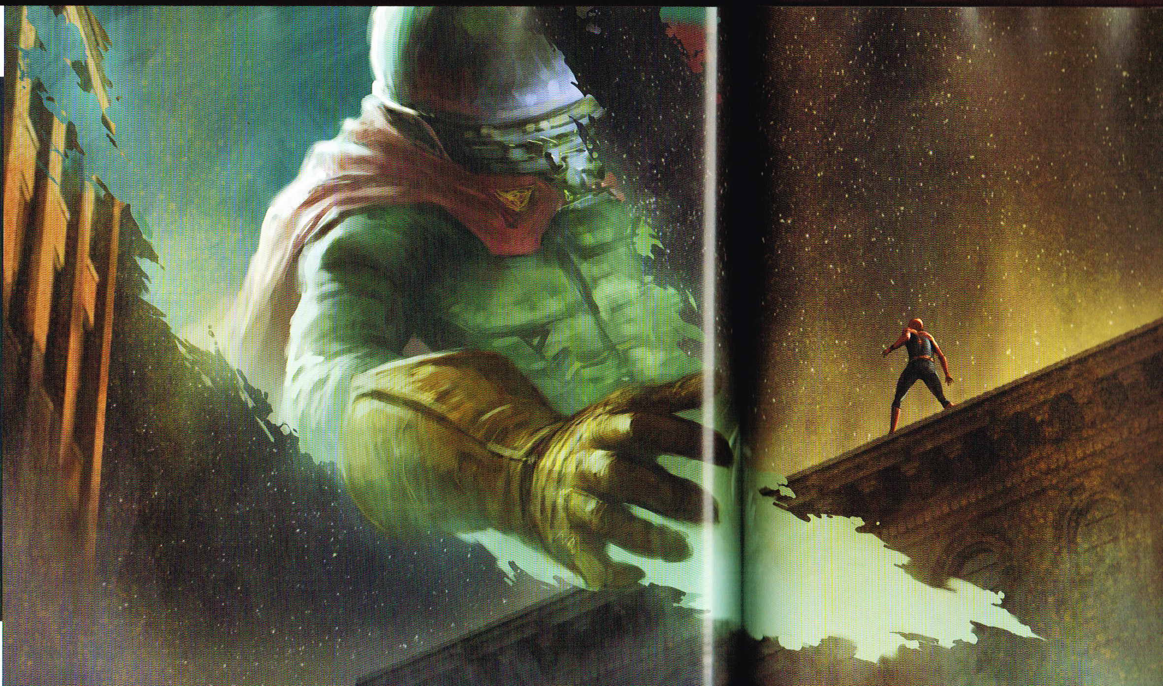 the art of Spiderman far from home, marvels Spiderman far from home art book,spiderman far from home concept art,spiderman production art,tani kunitake spiderman art,henrik tamm art