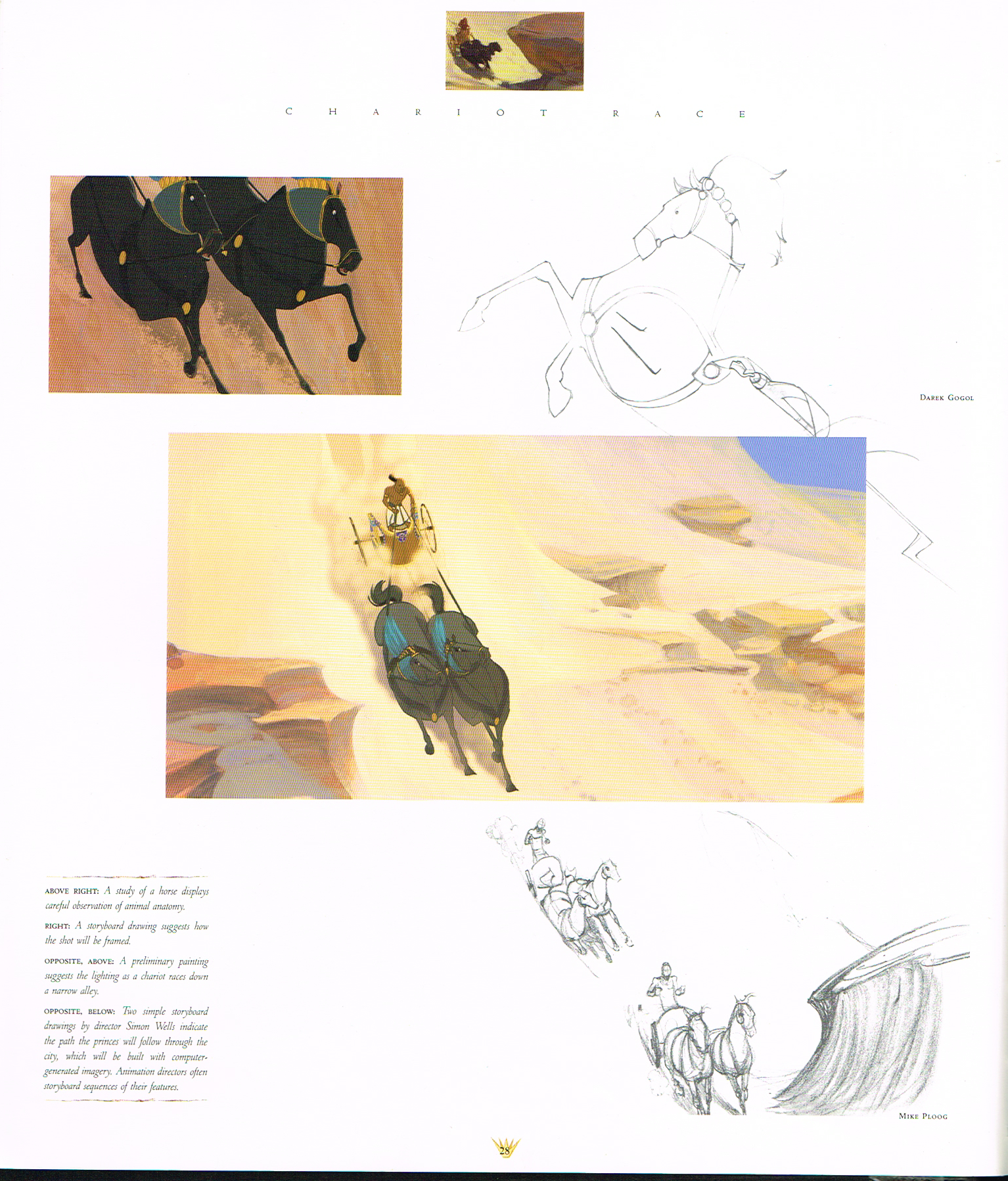 the prince of egypt,the art of the prince of egypt,dreamworks prince of egypt,derek gogol,mike ploog,chariot race