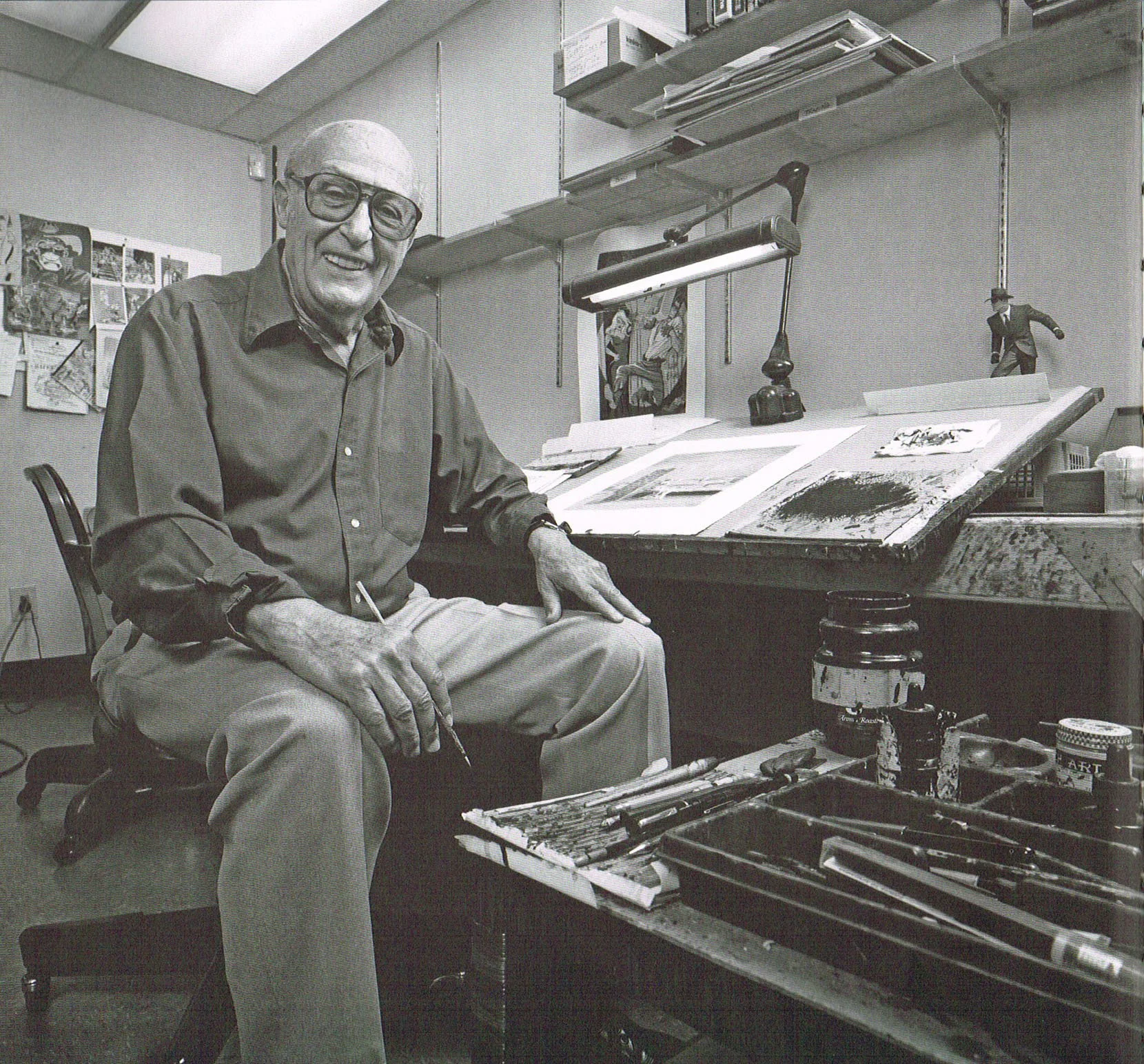 will eisner champion of the graphic novel,the art of will eisner,will eisner art,will eisner photograph