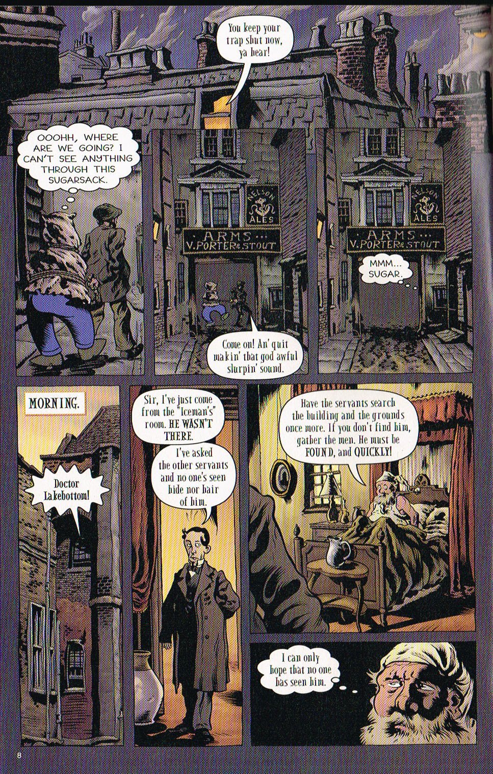 the art of Simpsons,bart Simpsons tree house of horror comic 7,tree house of horror comic,homererectus comic,troy nixey,dave stewarts,karen baiter,bill morrison,matt groening