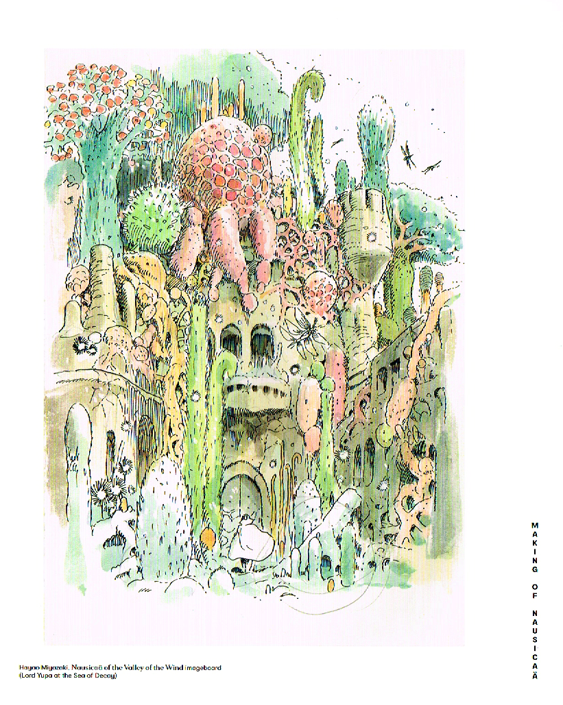 the art of hayao miyazaki,hayao miyazaki art,nausicaa art,lord yupa sea of decay nausicaa.sea of decay nausicaa art