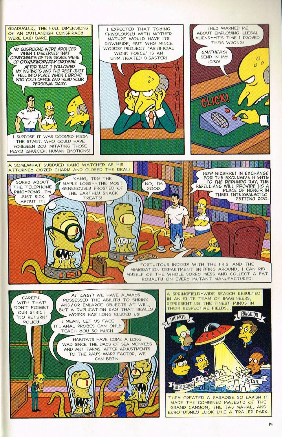 simpsons tree house of horror comic,Catastrophe in Substitute Springfields simpsons comic,simpsons comic 7,bart simpsons comic,tree house of horror art,tree house of horror,mark hamill,bill morrison,jason ho,mike rote,art ueve,karen bates