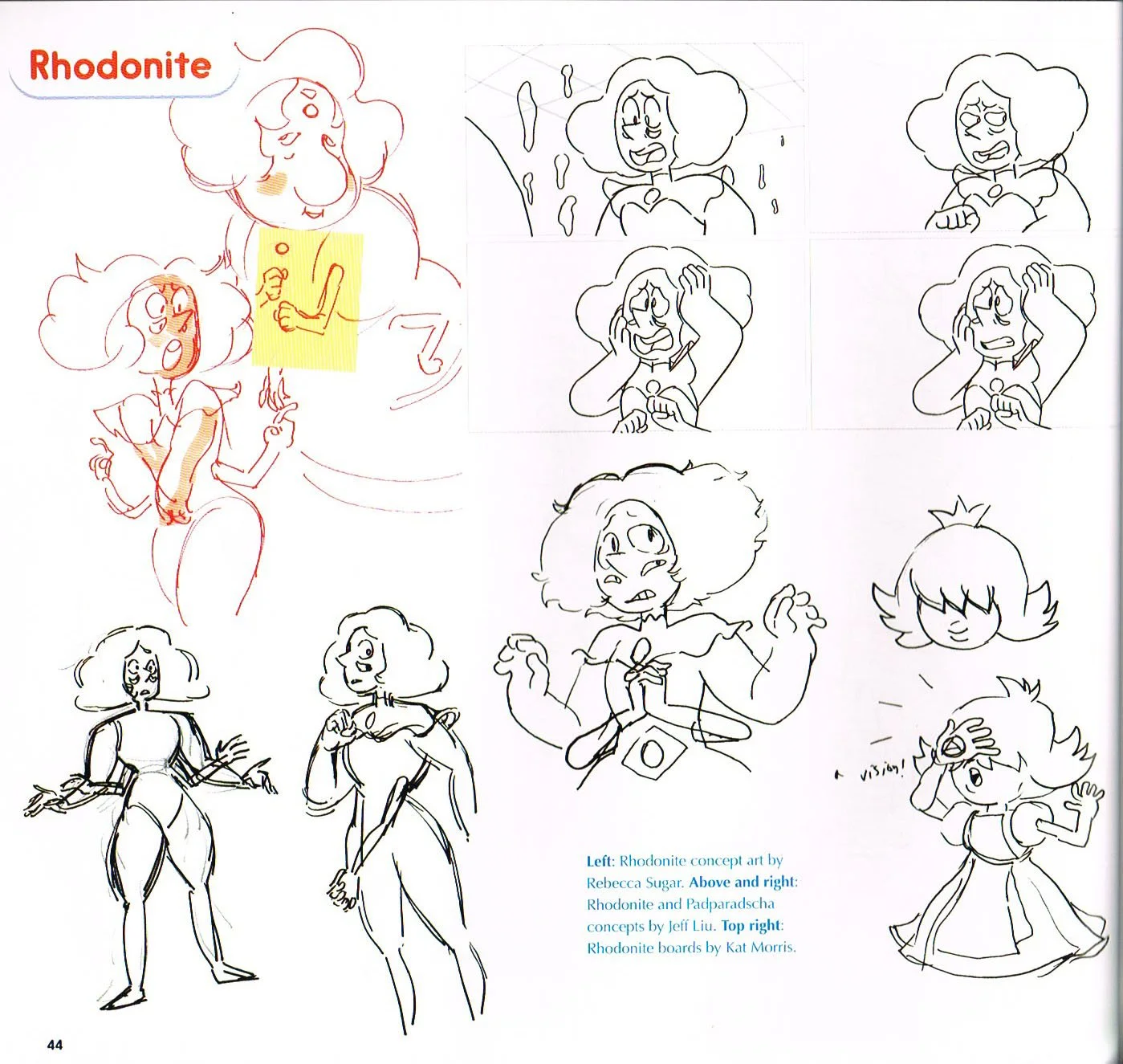 the art of steven universe,steven universe end of an era art book,steven universe concept art,rebecca sugar,rhodonite concept art,padparadscha concept art,jeff liu,kat morris