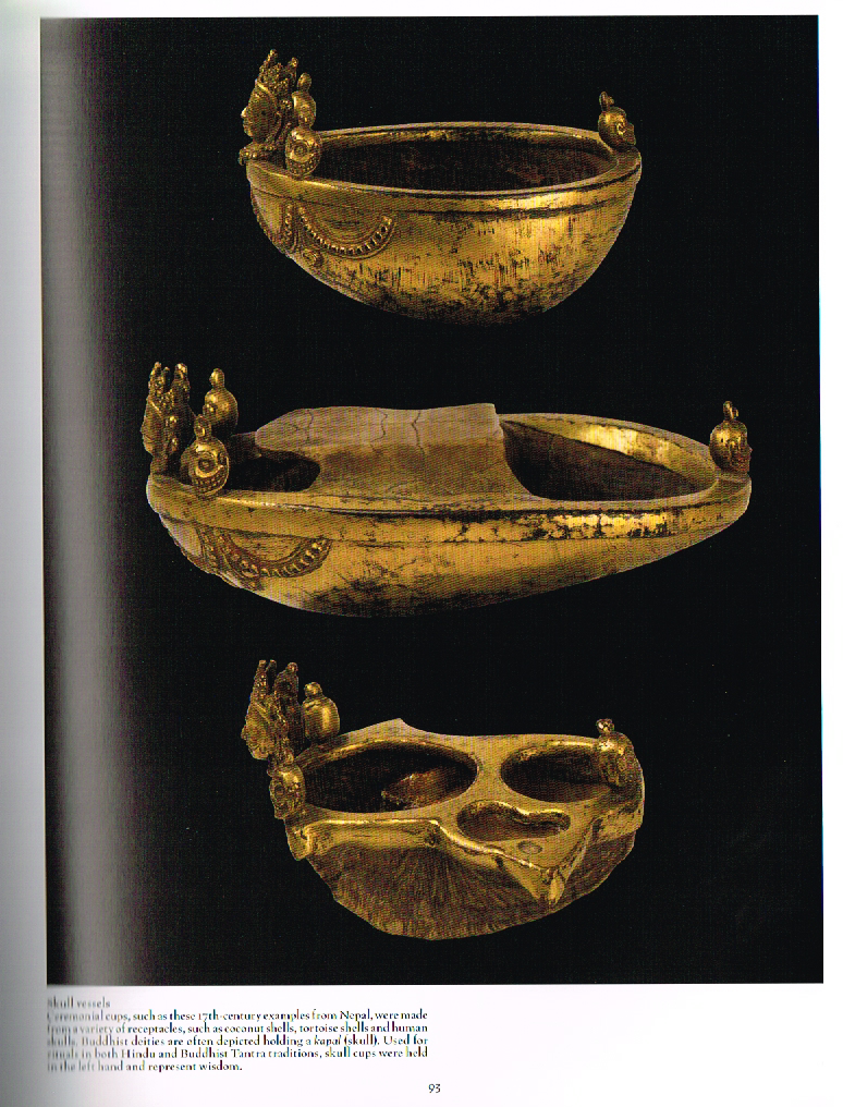 the art of death a graveside companion, ceremonial cups 17th century Nepal,skull cups Nepal