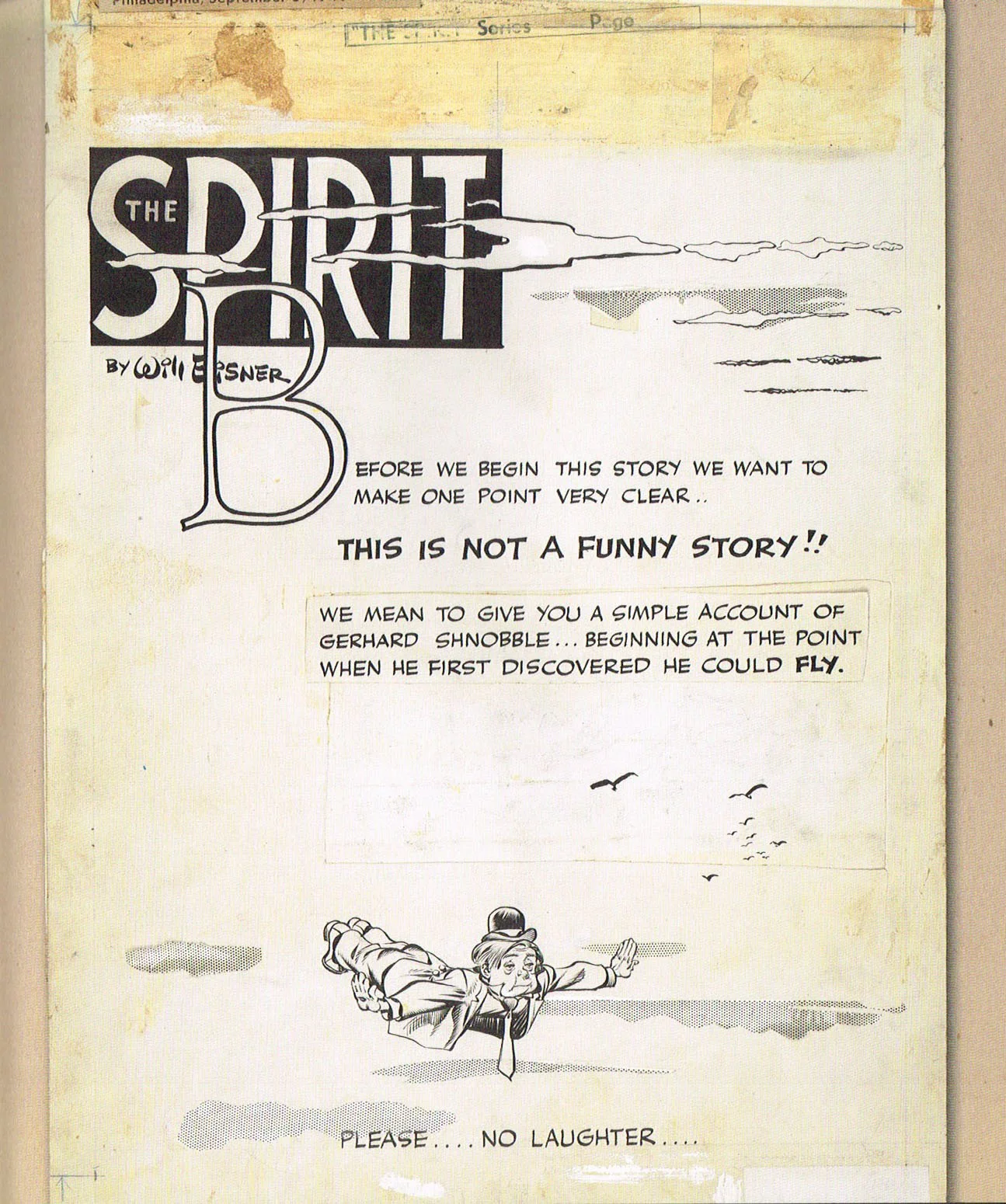 the art of will esiner,will eisner champion of the graphic novel,the spirit comic book,The Story of Gerhard Schnobble