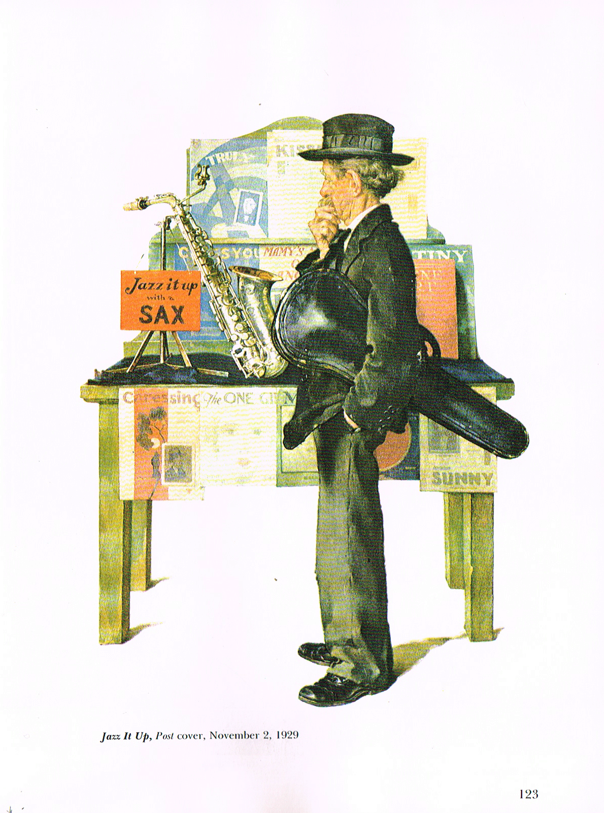 the art of Norman Rockwell,norman Rockwell faith of america book, norman Rockwell paintings, jazz it up 1929 painting norman Rockwell