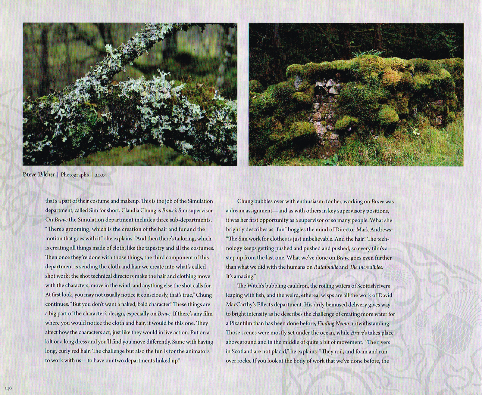 the art of brave,brave concept art,steve pilcher art,photographs of moss