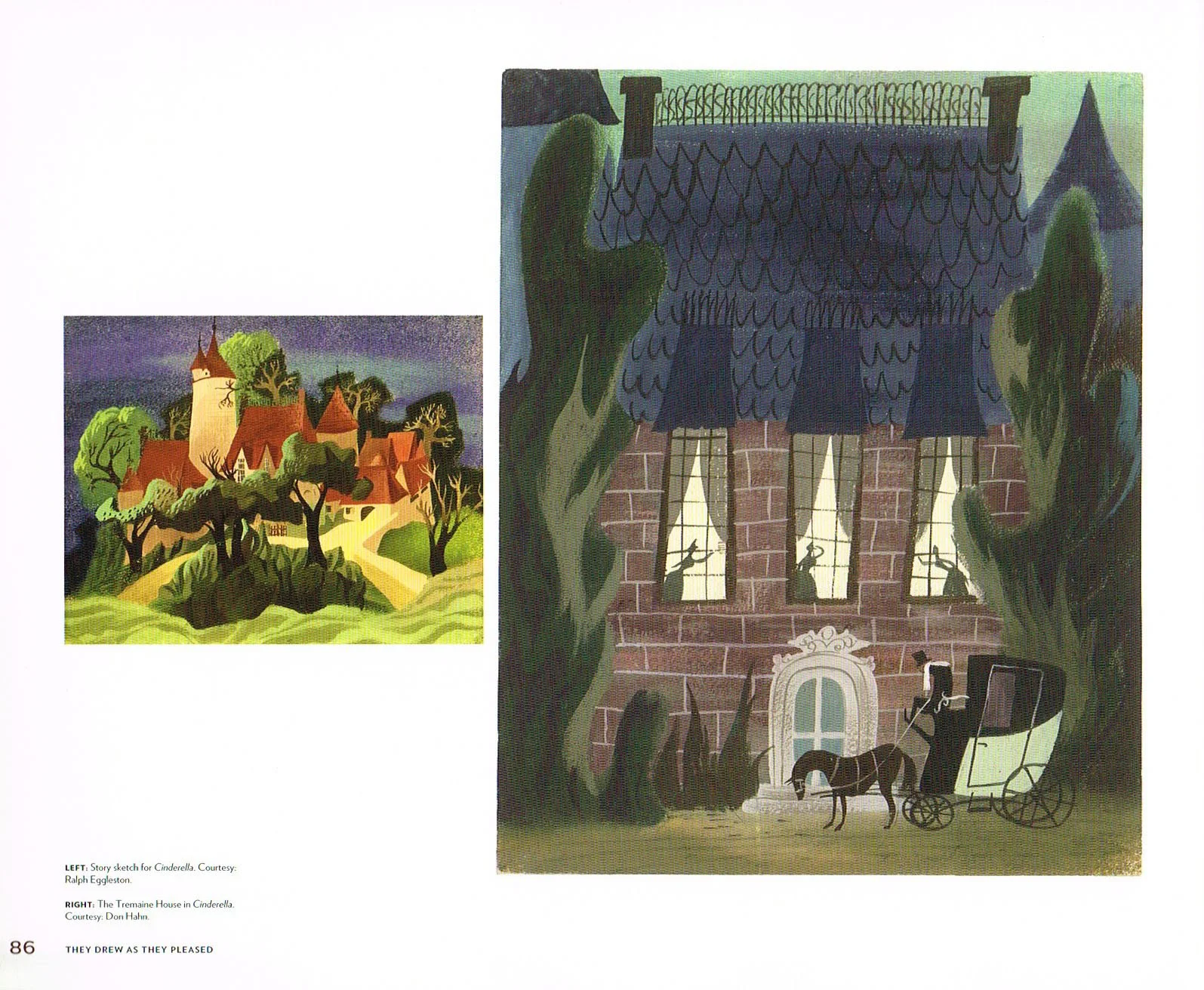 the art of mary blair,mary blair concept art,mary blair art,mary blair color studies,cinderella concept art,tremaine house cinderella art,cinderella art