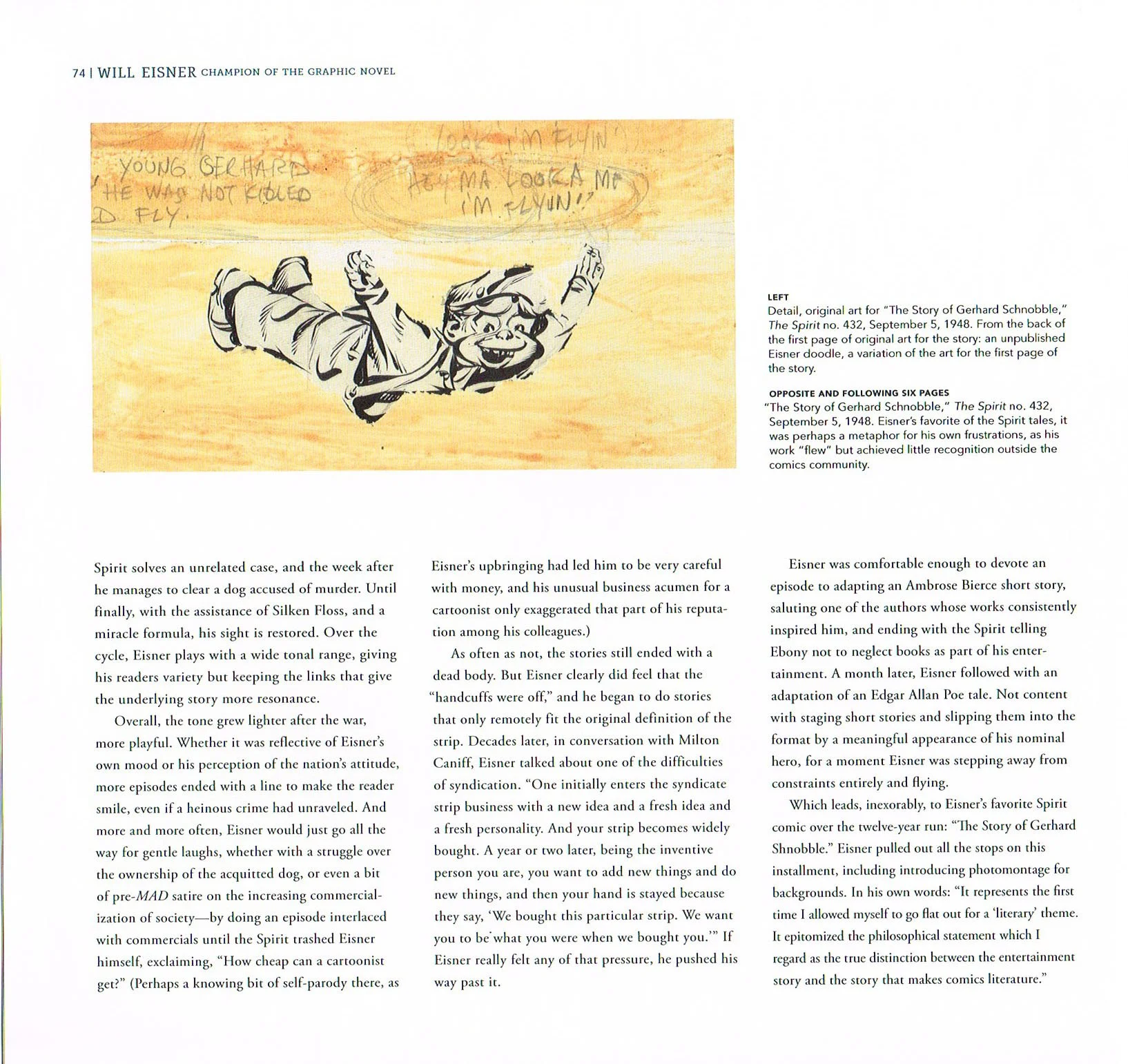 the art of will esiner,will eisner champion of the graphic novel,the spirit comic book,The Story of Gerhard Schnobble