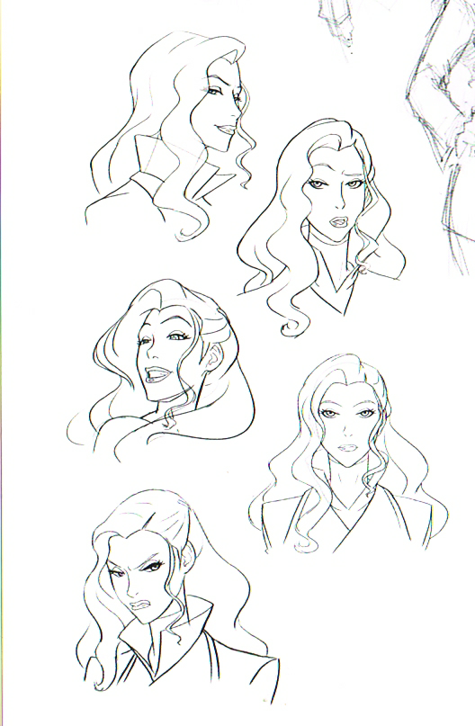 the legend of korra,the art of the legend of korra,the legend of korra concept art,the legend of korra facial expressions art,the legend of korra art,the legend of korra production art,asami concept art byil kwang kim,bryan konietzko asami art