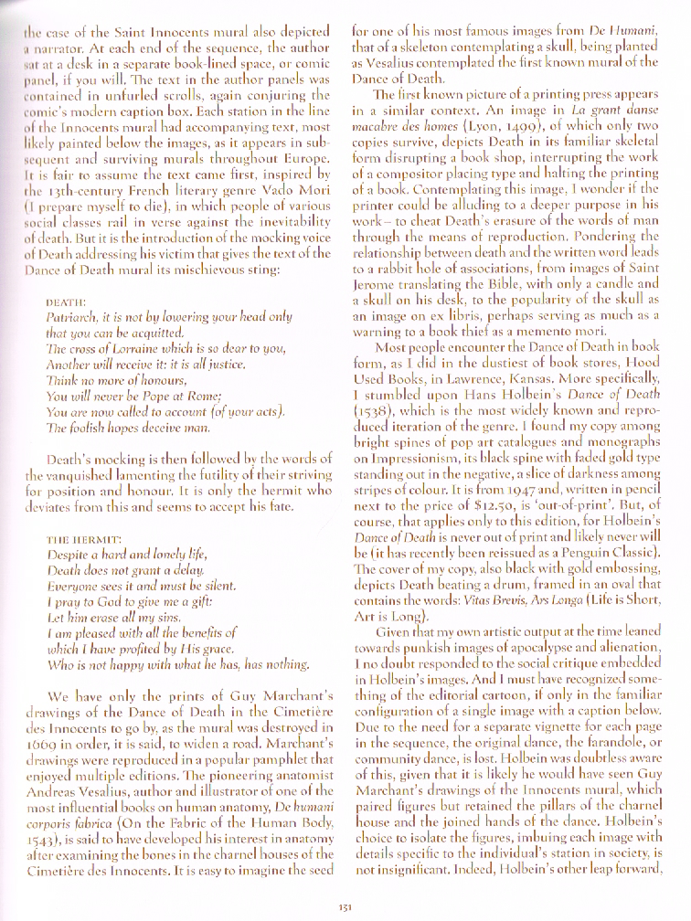the art of death a graveside companion, death a graveside companion,dance of death Kevin Pyle essay,kevin Pyle dance of death