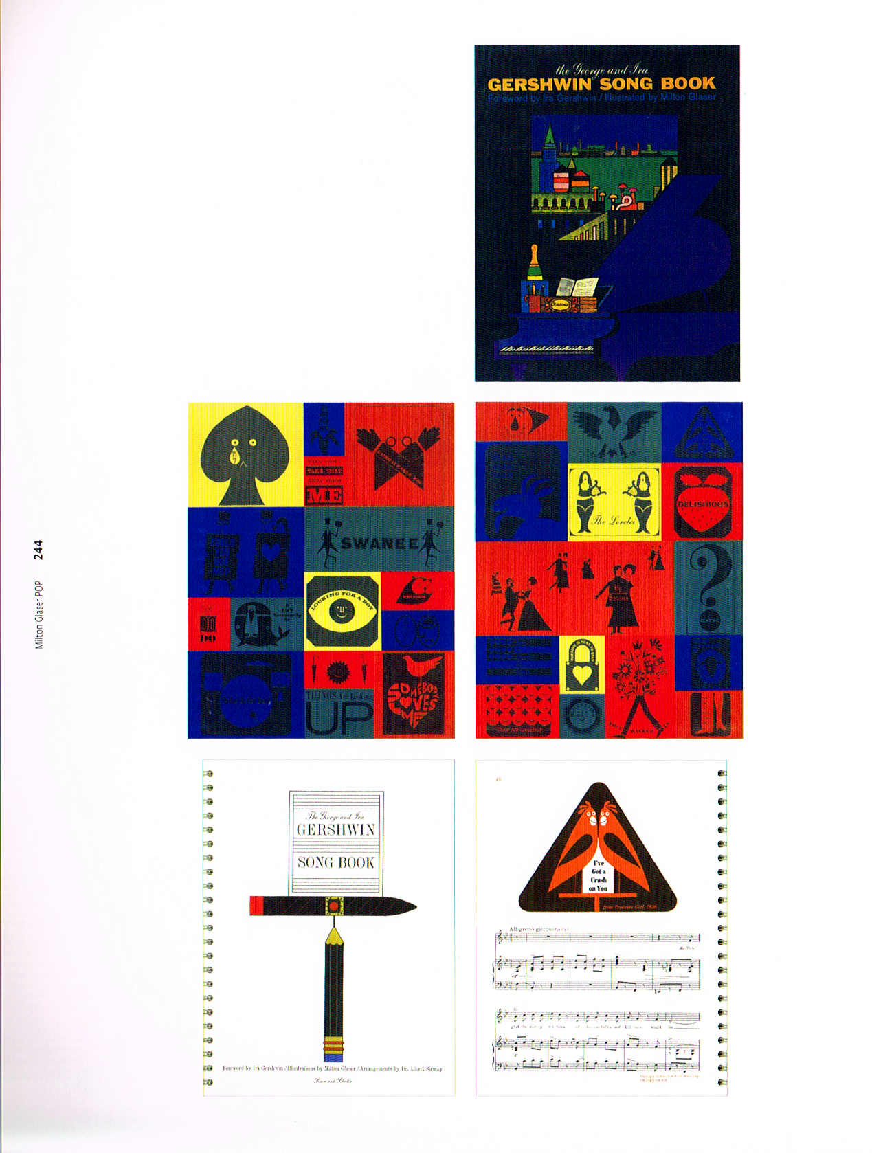 pop milton glaser,the art of milton glaser,the George and ira Gershwin song book 1960