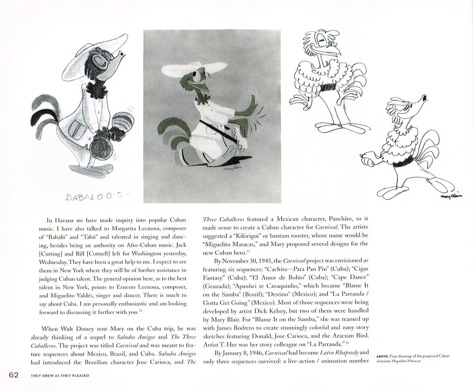 They Drew as They Please The Hidden Art of Disney Mid Century Era The 1950’s and 1960’s,they drew as they pleased,the art of mary blair,mary blair conept art,cuban miguelito maracas concept art mary blair