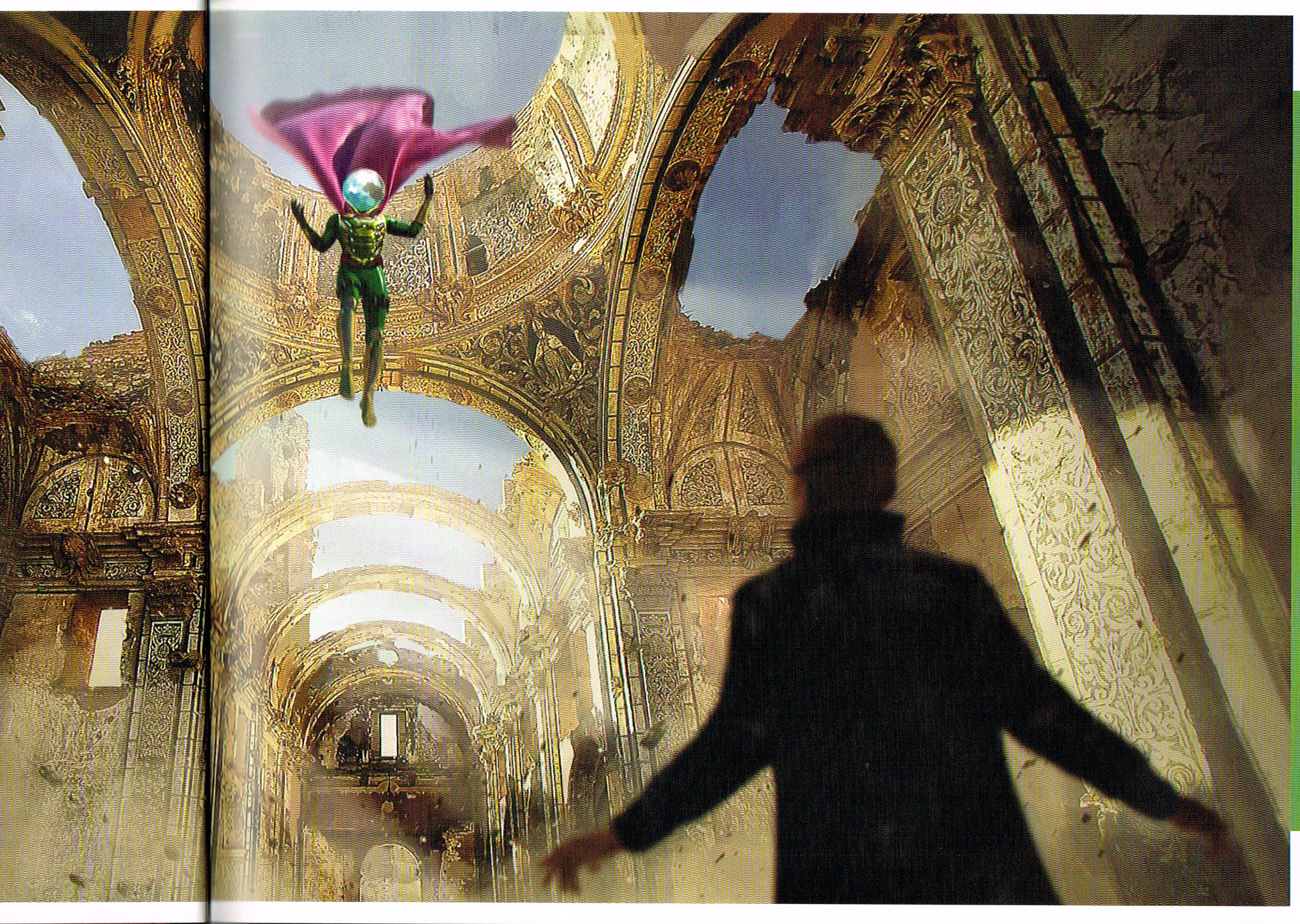 the art of spiderman,mysterio concept art,ryan meinerding mysterio art art,far from home concept art