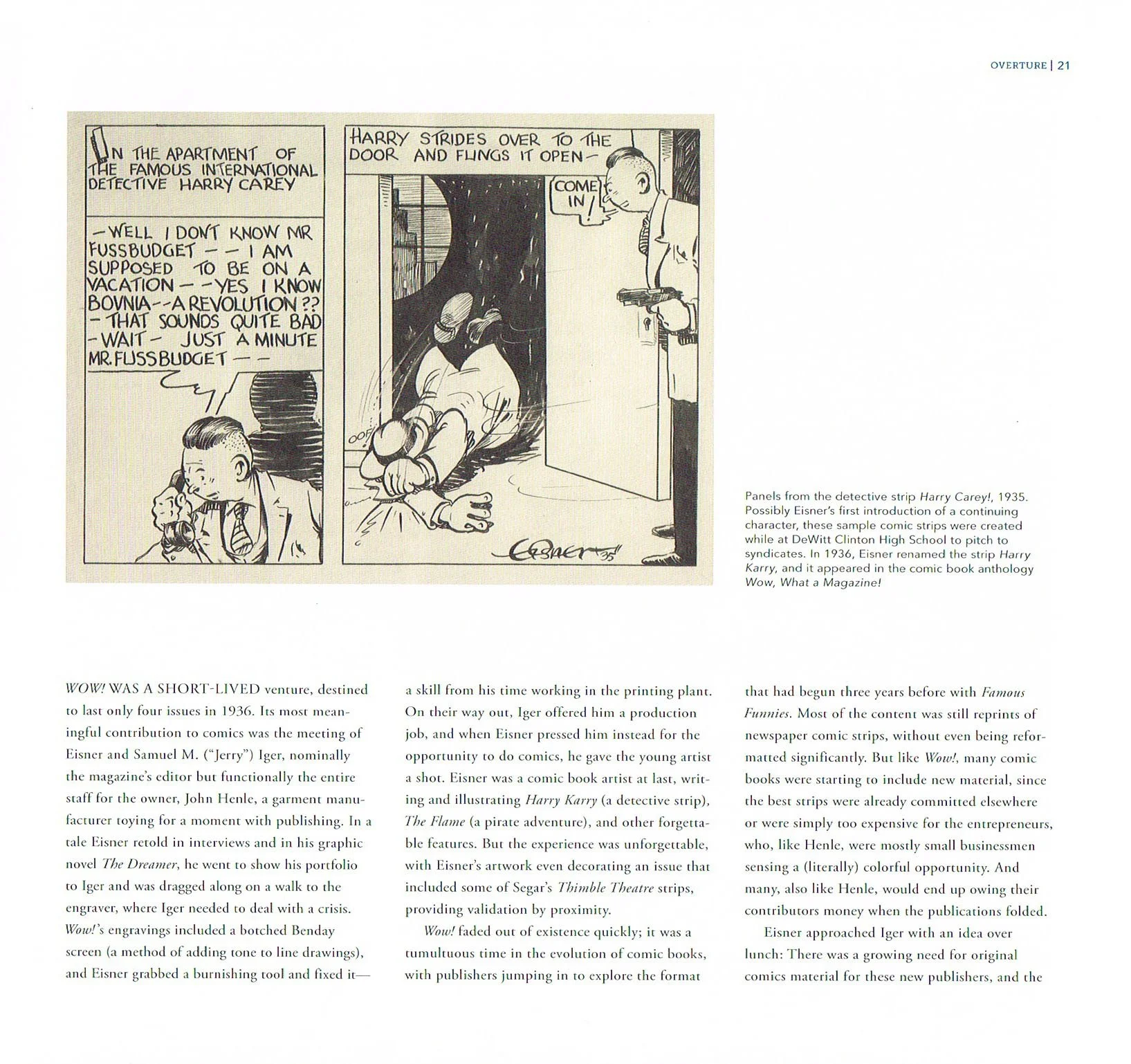 the art of will eisner,will eisner champion of the graphic novel,harry karry will eisner comic strip 1936