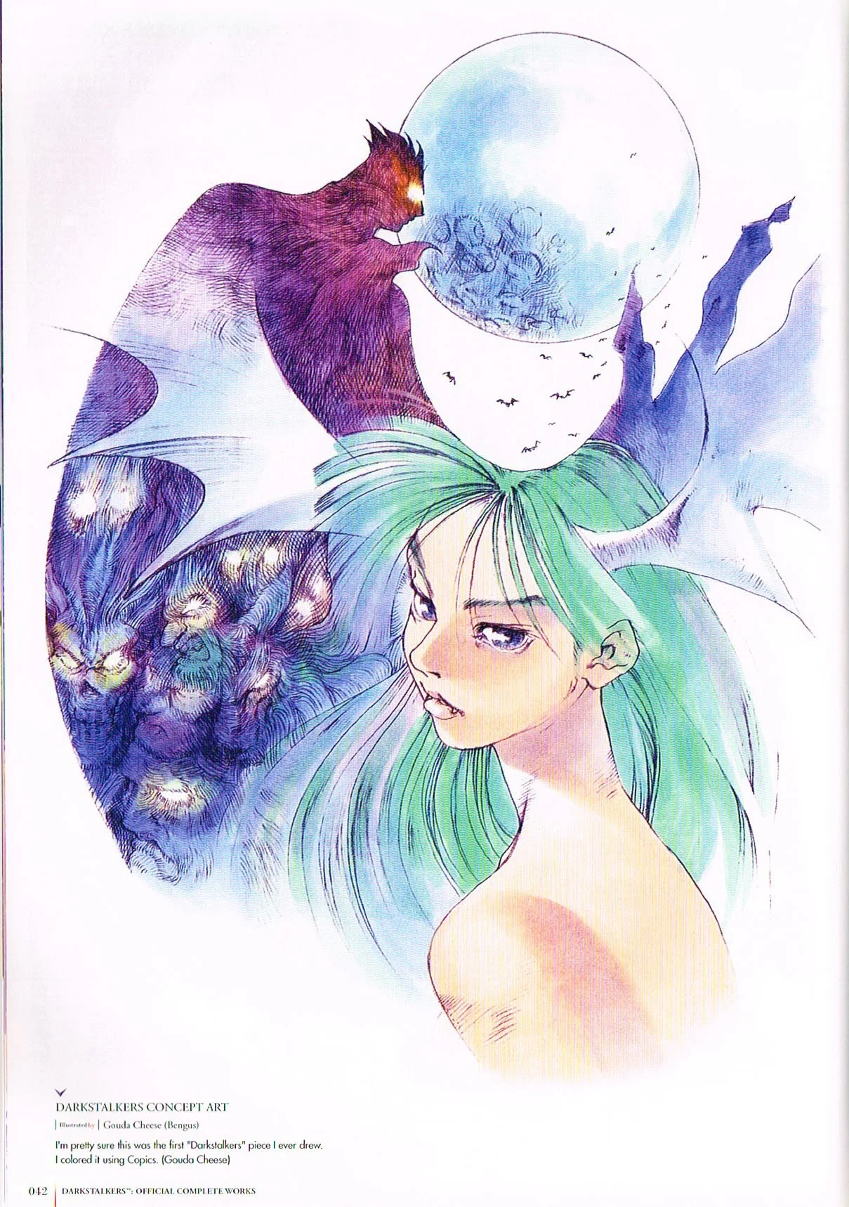 the art of darkstalkers,darkstalkers official complete works, gouda cheese bengus,gouda cheese darkstalkers