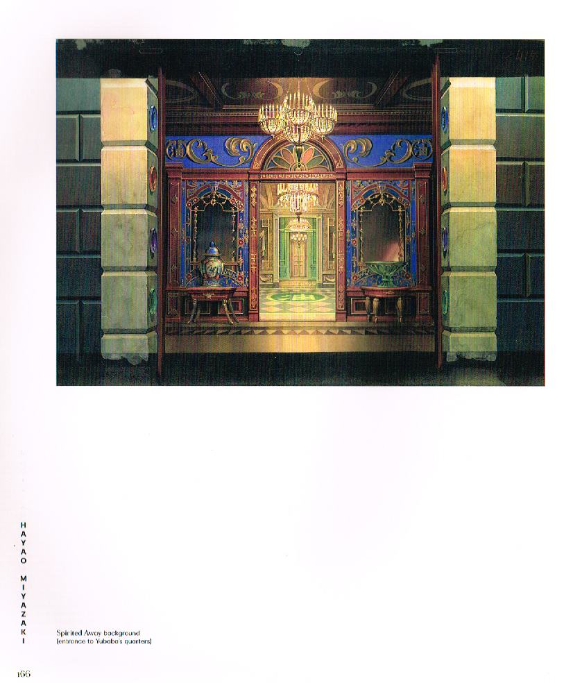 the art of hayao miyazaki,hayao miyazaki artbook,hayao miyazaki art,miyazaki concept art,spirited away background art,yuababas quarters concept art