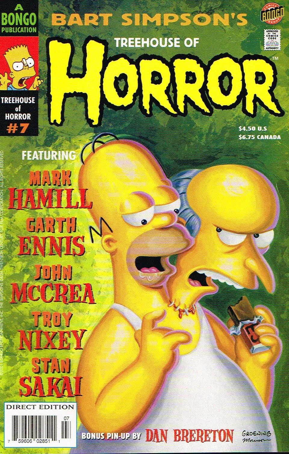 tree house of horror comic cover,simpson tree house of horror,