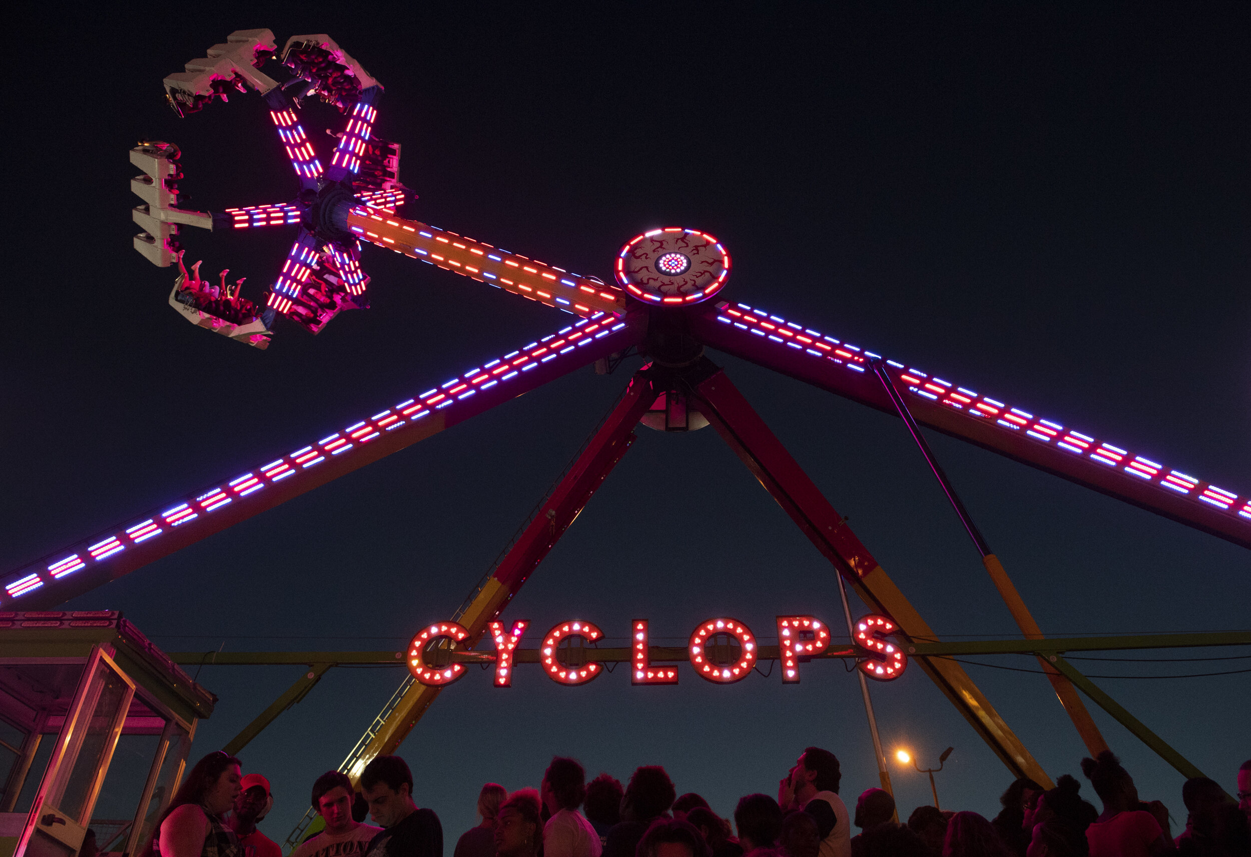  Fair goers ride "Cyclops" on opening day of the Great Anderson County Fair Thursday, May 2, 2019. (The Greenville News) 