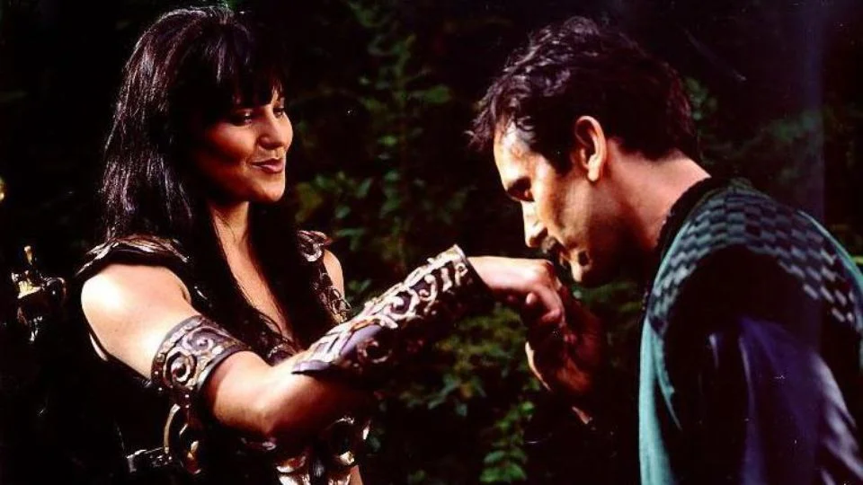 Ash charming Xena Warrior princess in a different universe ;)