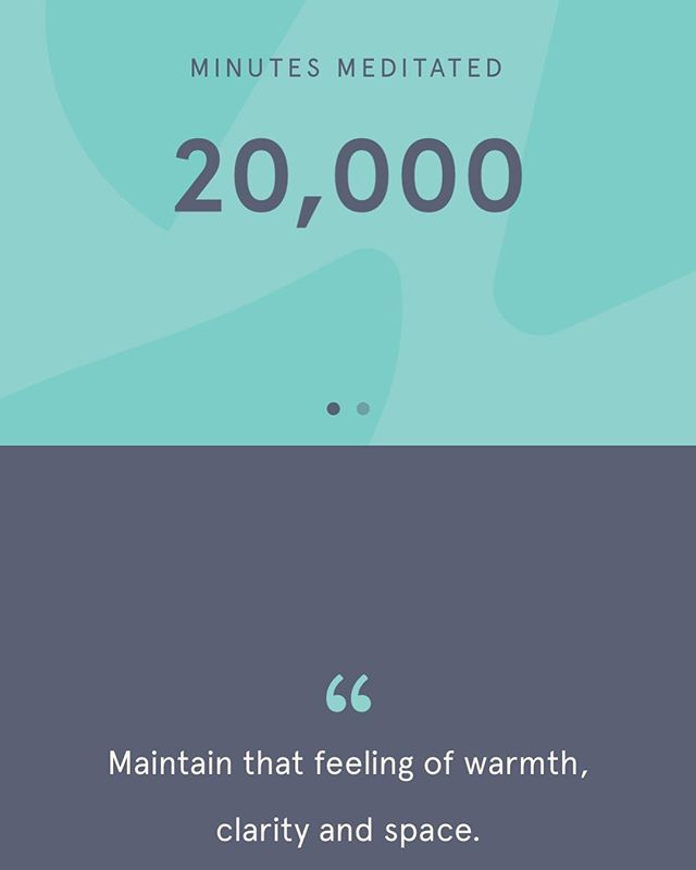 Hit a milestone this morning at 20K minutes logged in my @headspace app. I&rsquo;m grateful for starting this practice several years ago, which has had a very positive impact on my life. Feeling 10/10 zen but still a work in progress. 🙏🧠 🧘🏼&zwj;♂