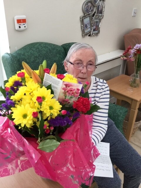 Barbara receives beautiful flowers