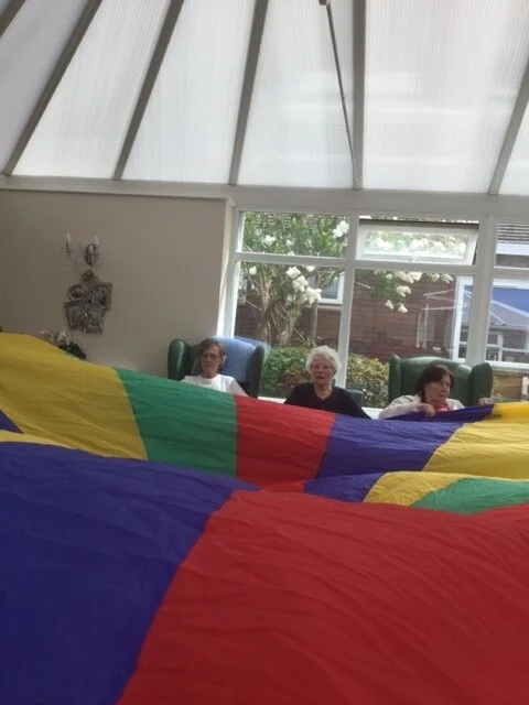 Parachute games at the Gardens 