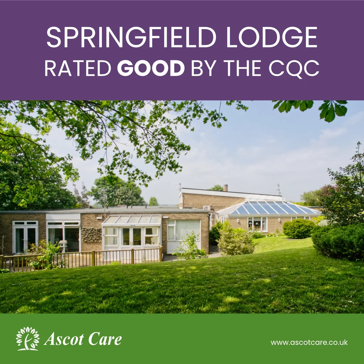 Springfield Lodge rated Good by the Care Quality Commission