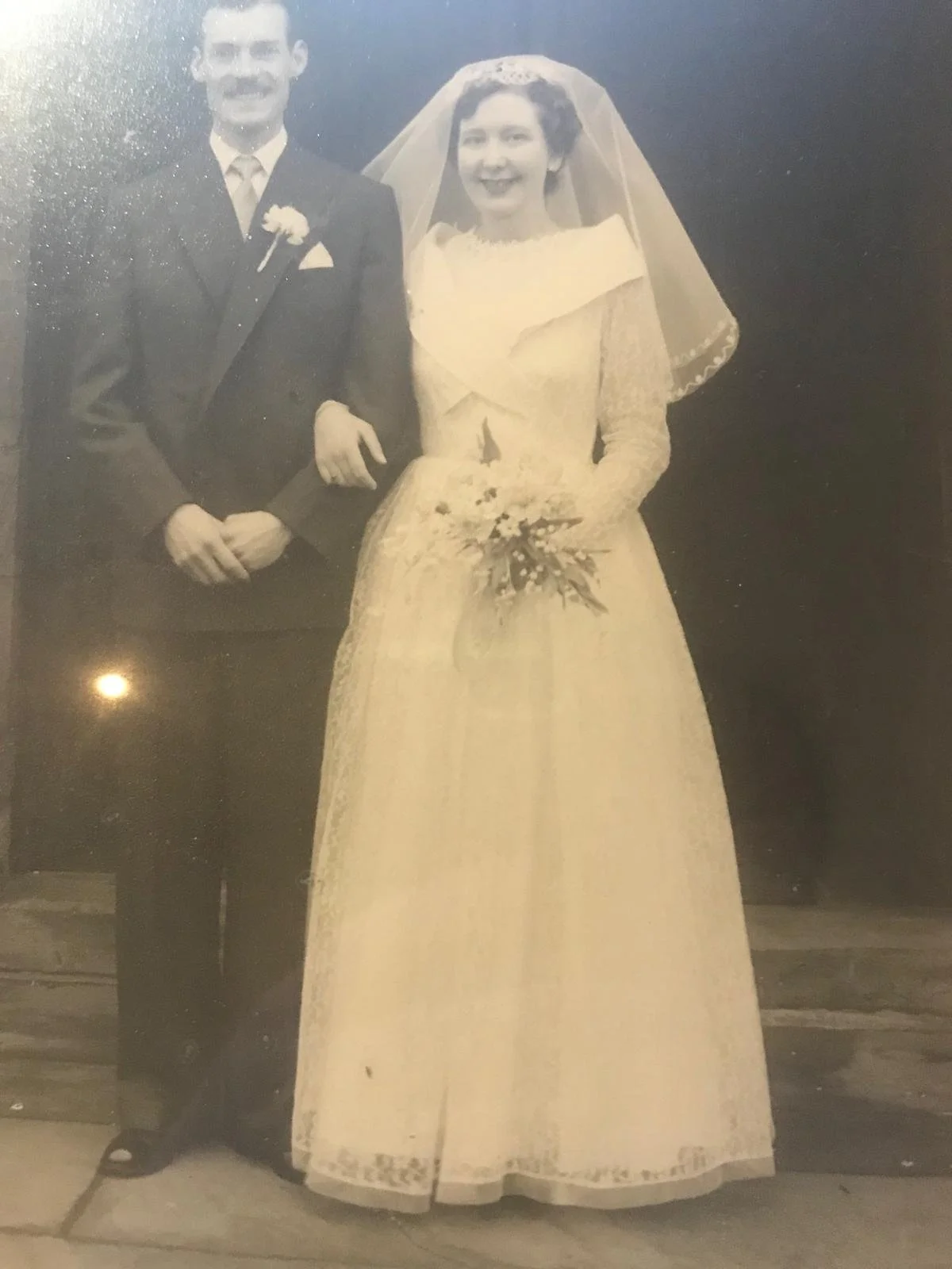 Ann and Sid on their wedding day