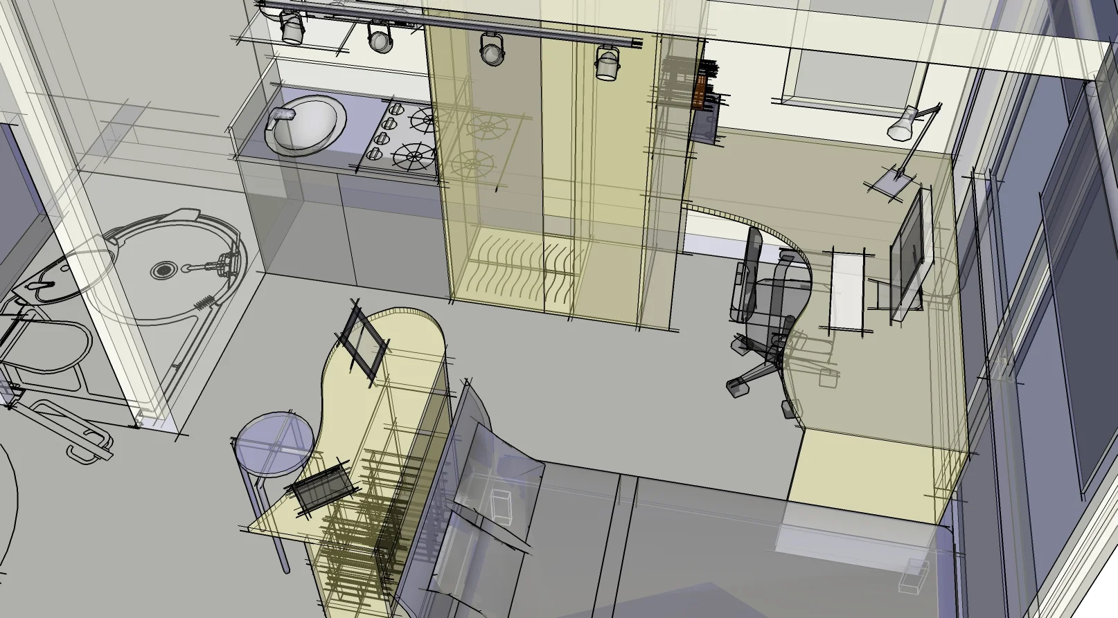 Studius student accomodation, sketch design